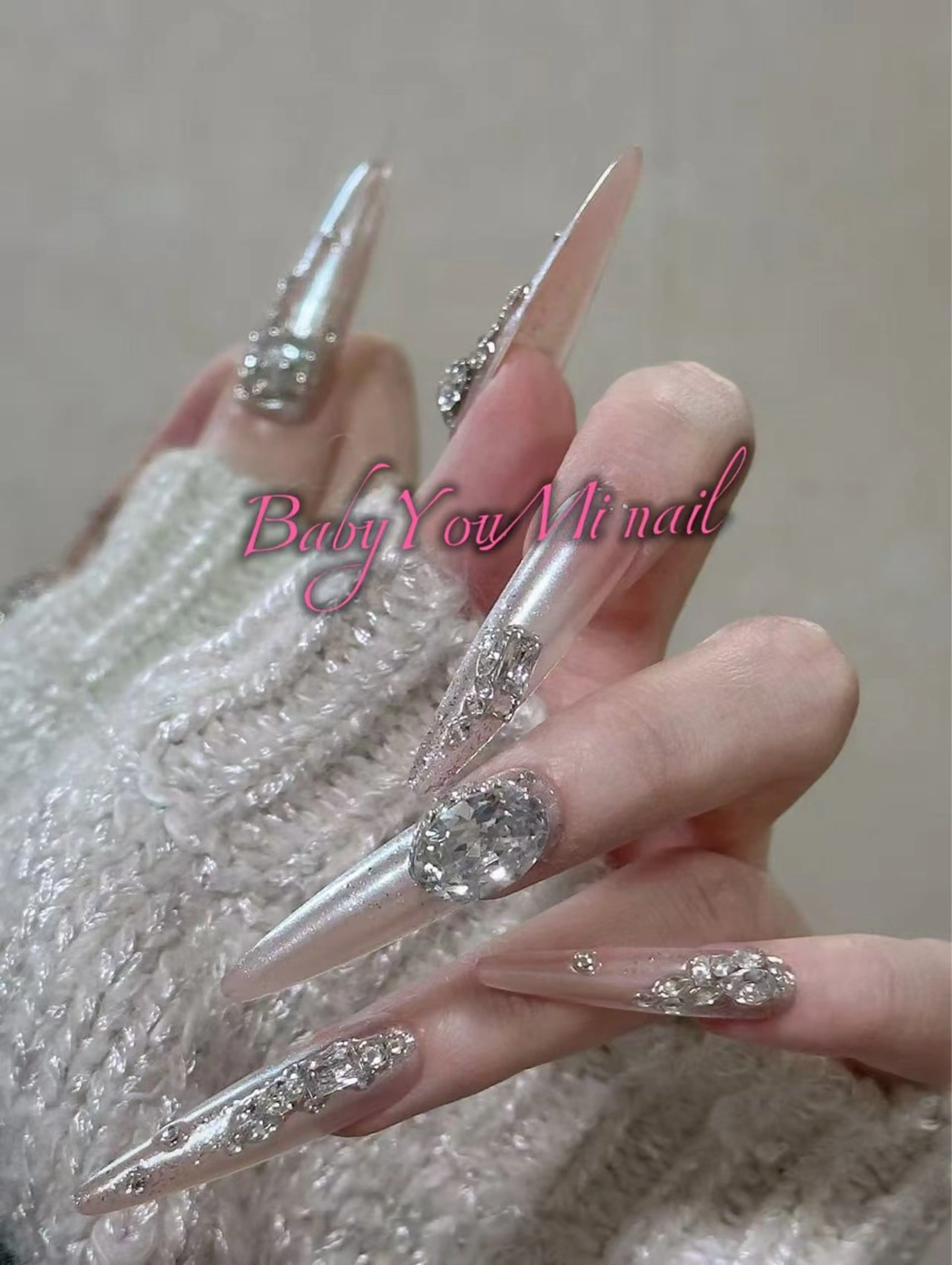 ネイル オーロラネイル 成人式 フットネイル フレンチネイル ジェルネイル ハンドネイル BabyYouMi nailのネイルデザイン