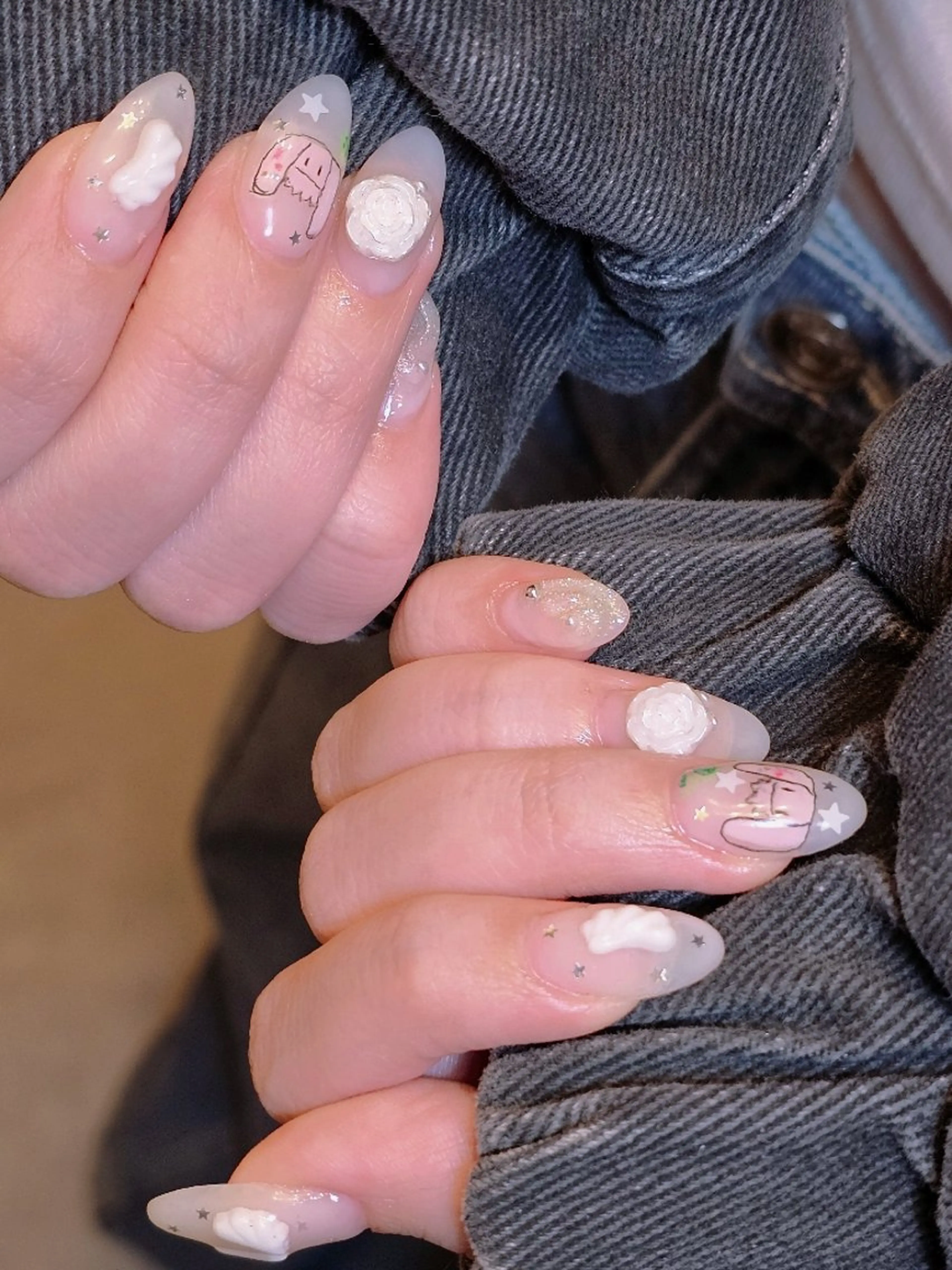 ネイル 韓国ネイル 冬ネイル ハンドネイル Nail Jのネイルデザイン