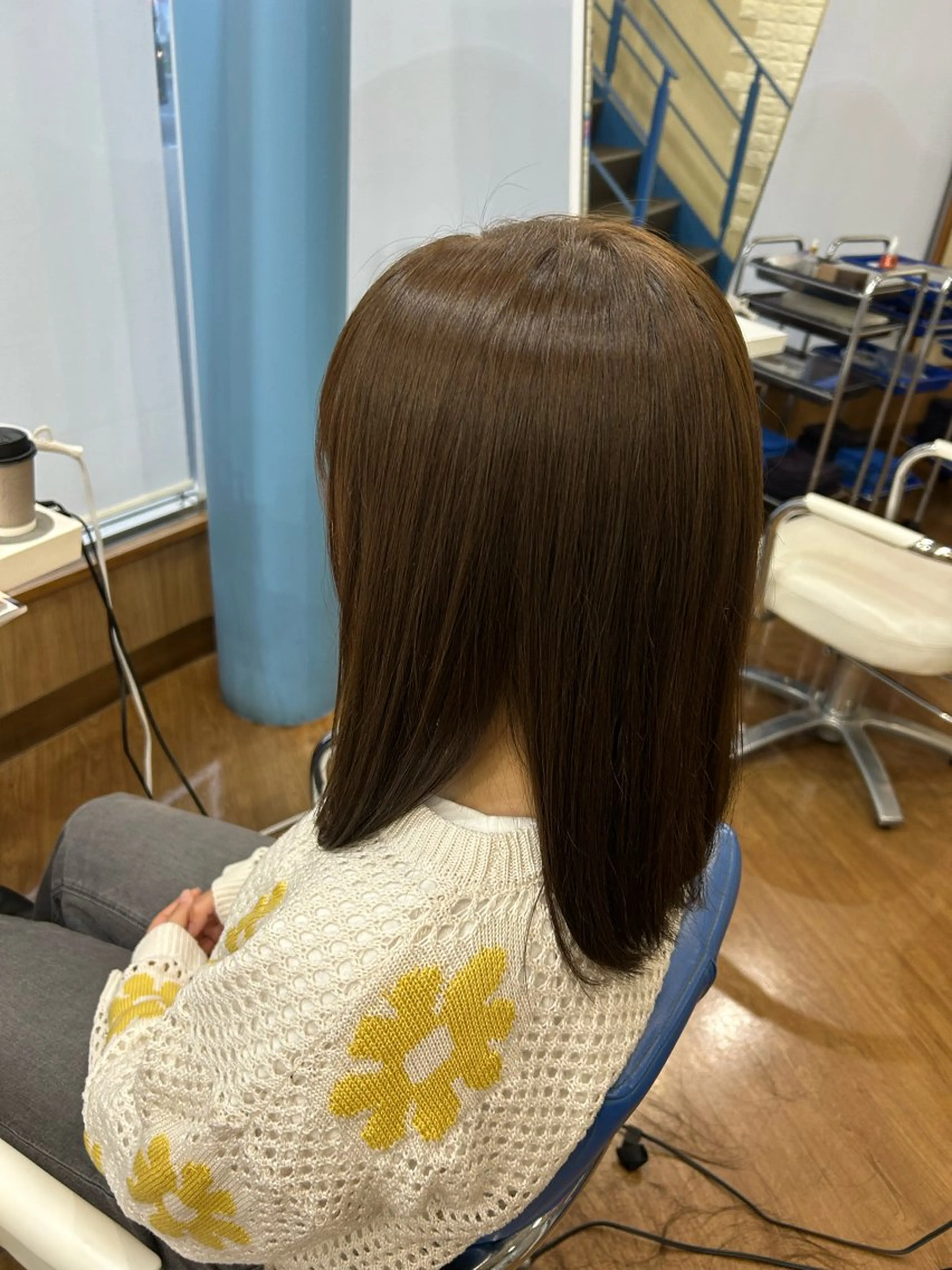 ミディアム カラー アッシュ ベージュカラー hair＆make CIEL所属・武井 哉子のヘアスタイル