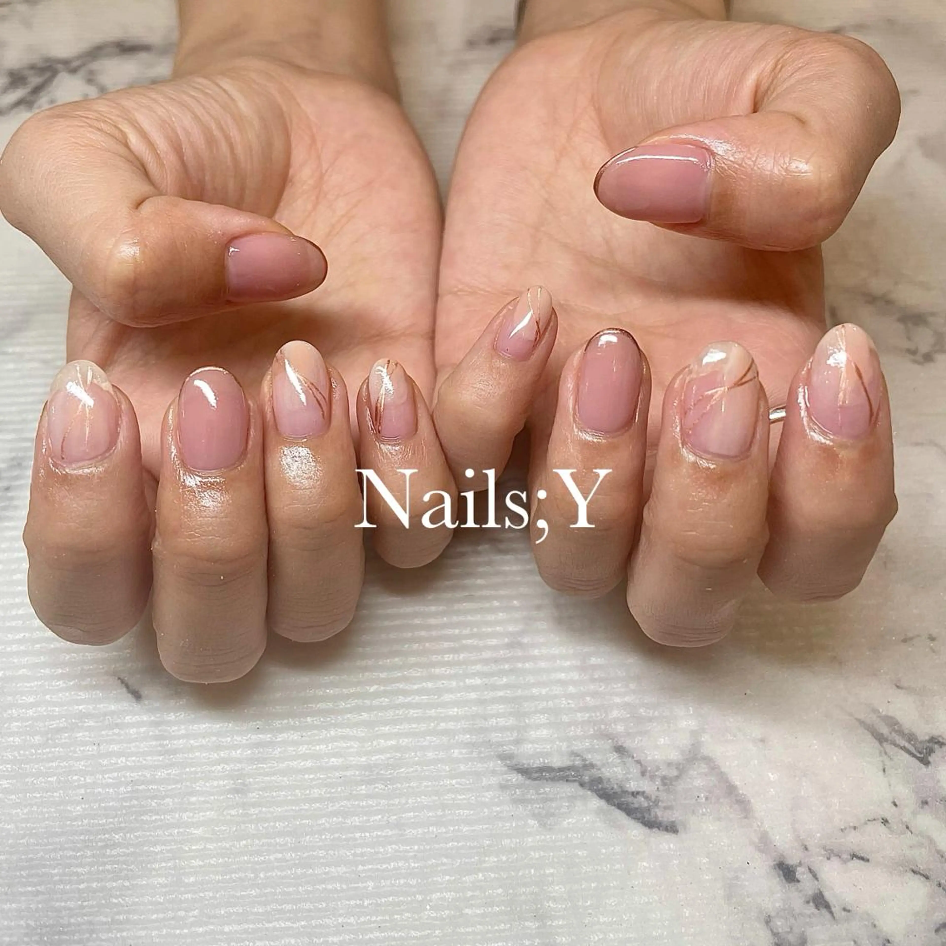 ネイル クリアネイル ワンカラーネイル シンプルネイル ハンドネイル yo koのネイルデザイン