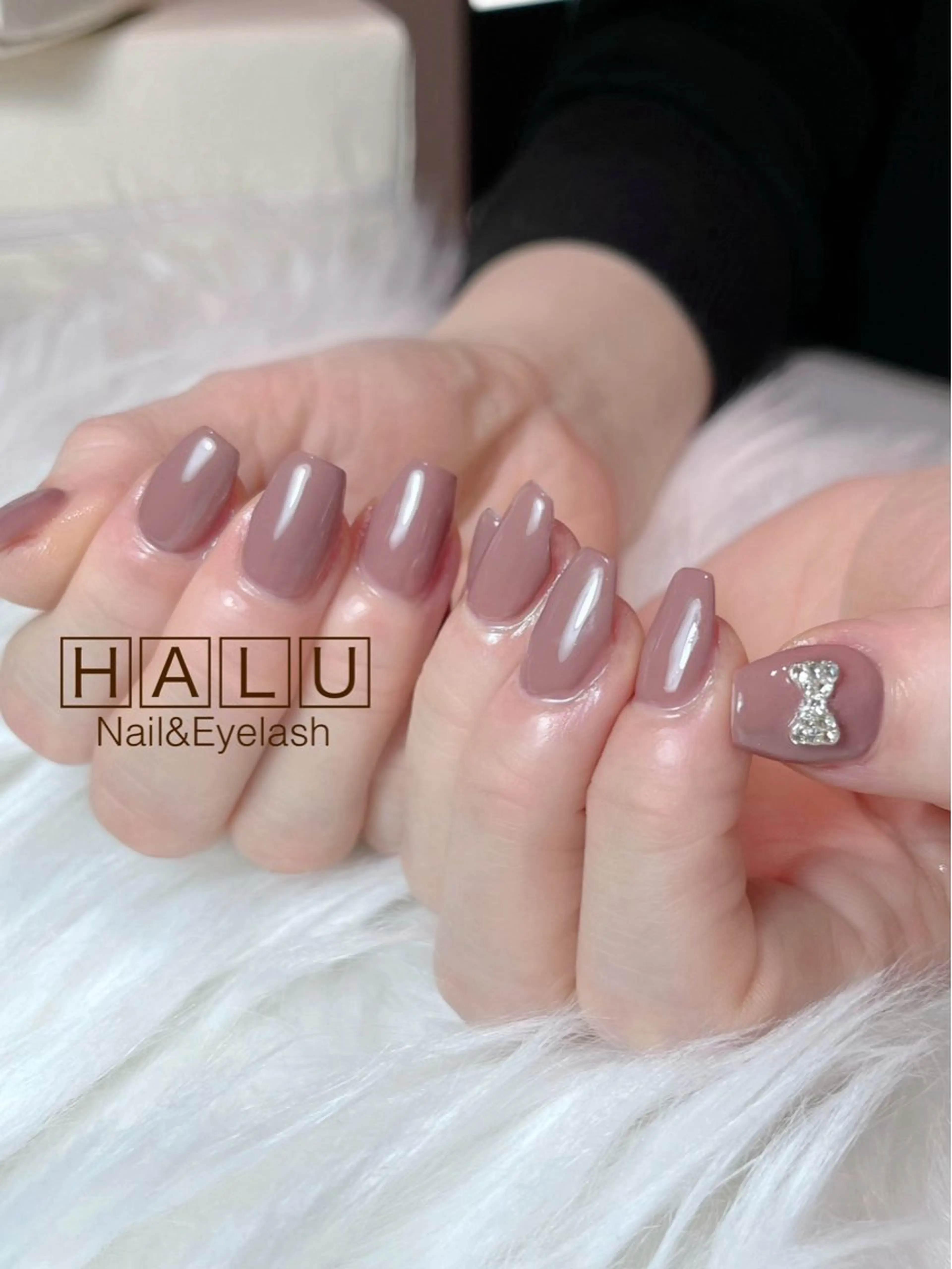 ネイル ブラウン HALU ハルのネイルデザイン