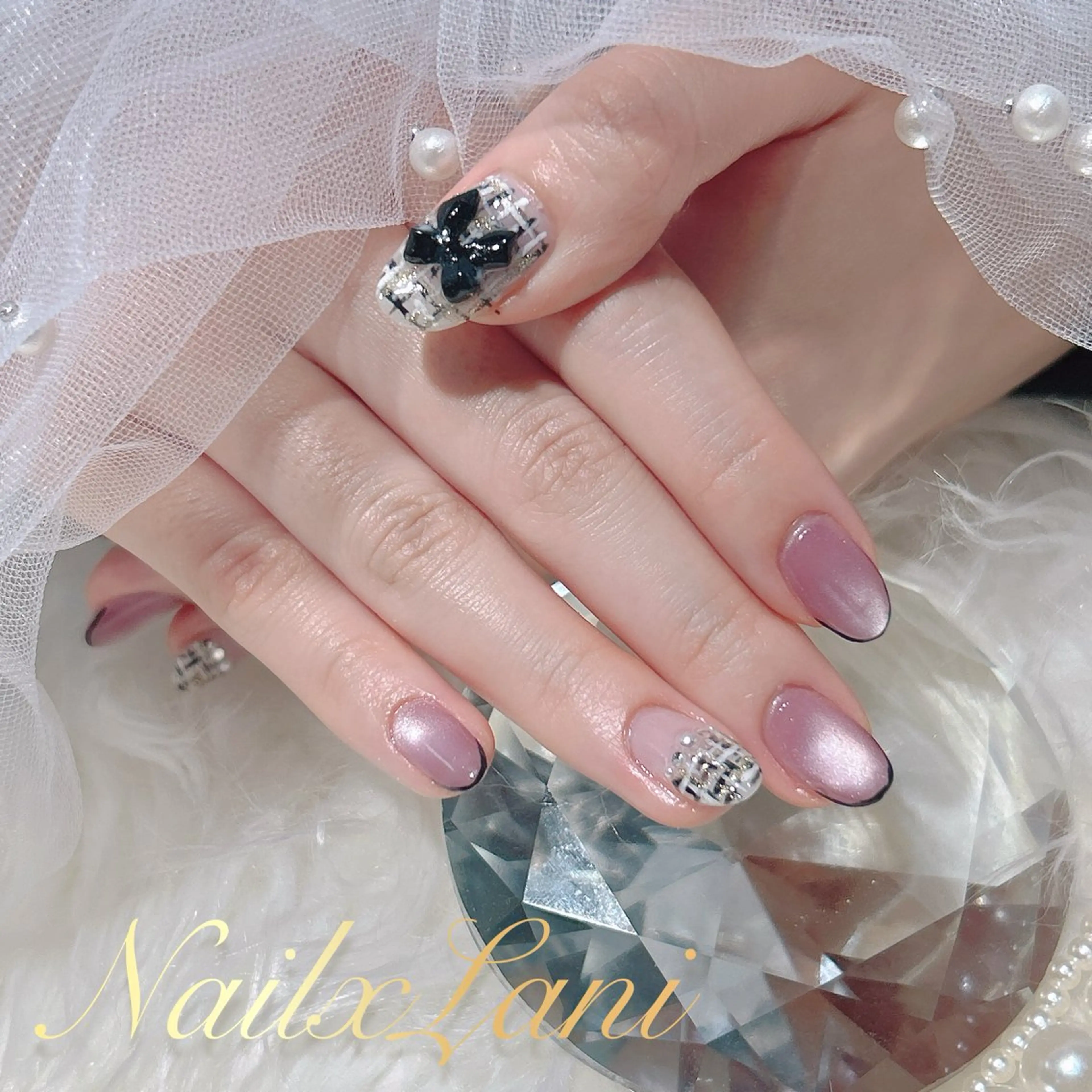 ネイル フットネイル ジェルネイル マグネットネイル パラジェル ハンドネイル Nail×Lani 深爪矯正対応◎のネイルデザイン