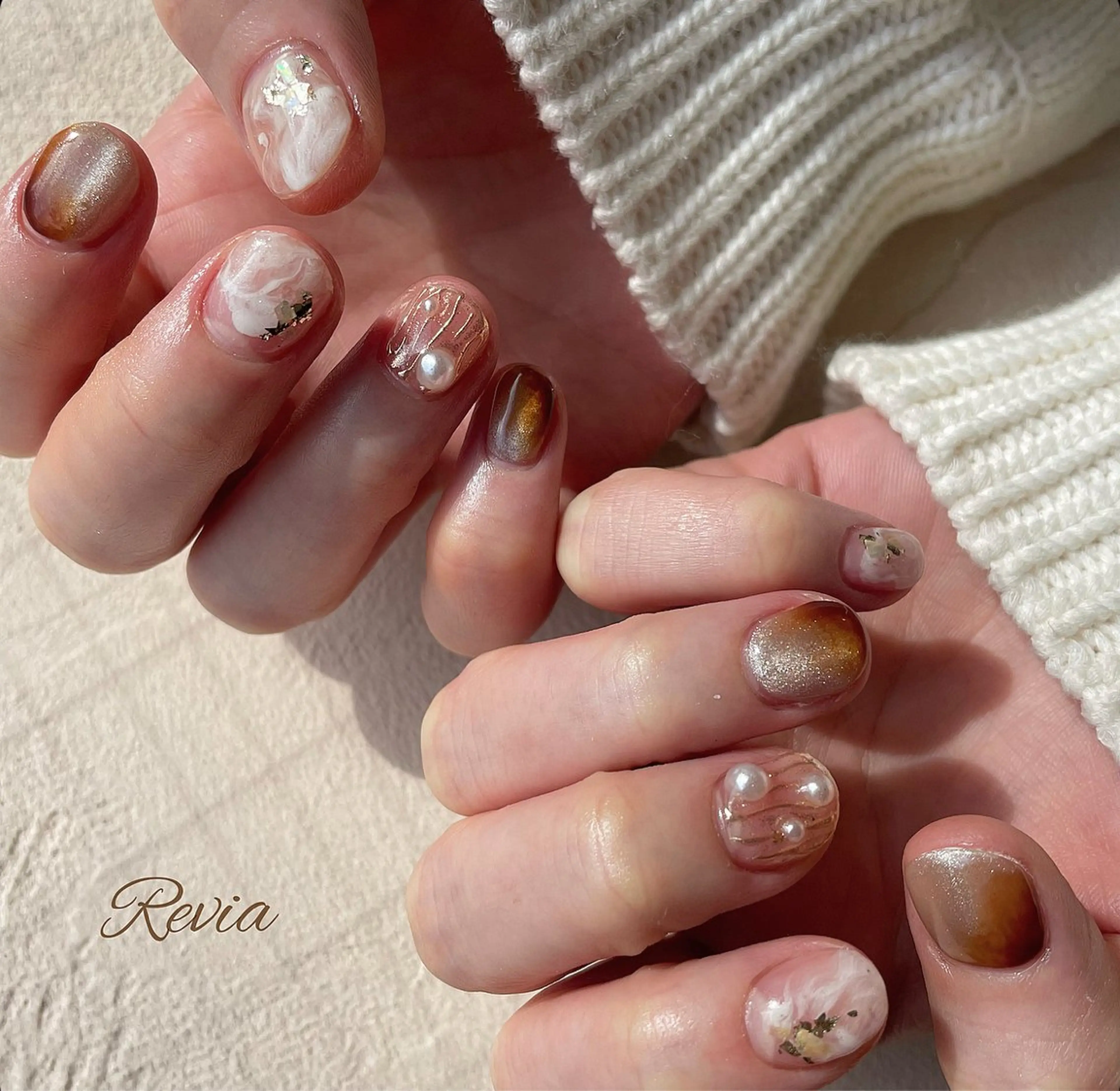 ネイル ハンドネイル revia所属・ERI Nailistのネイルデザイン