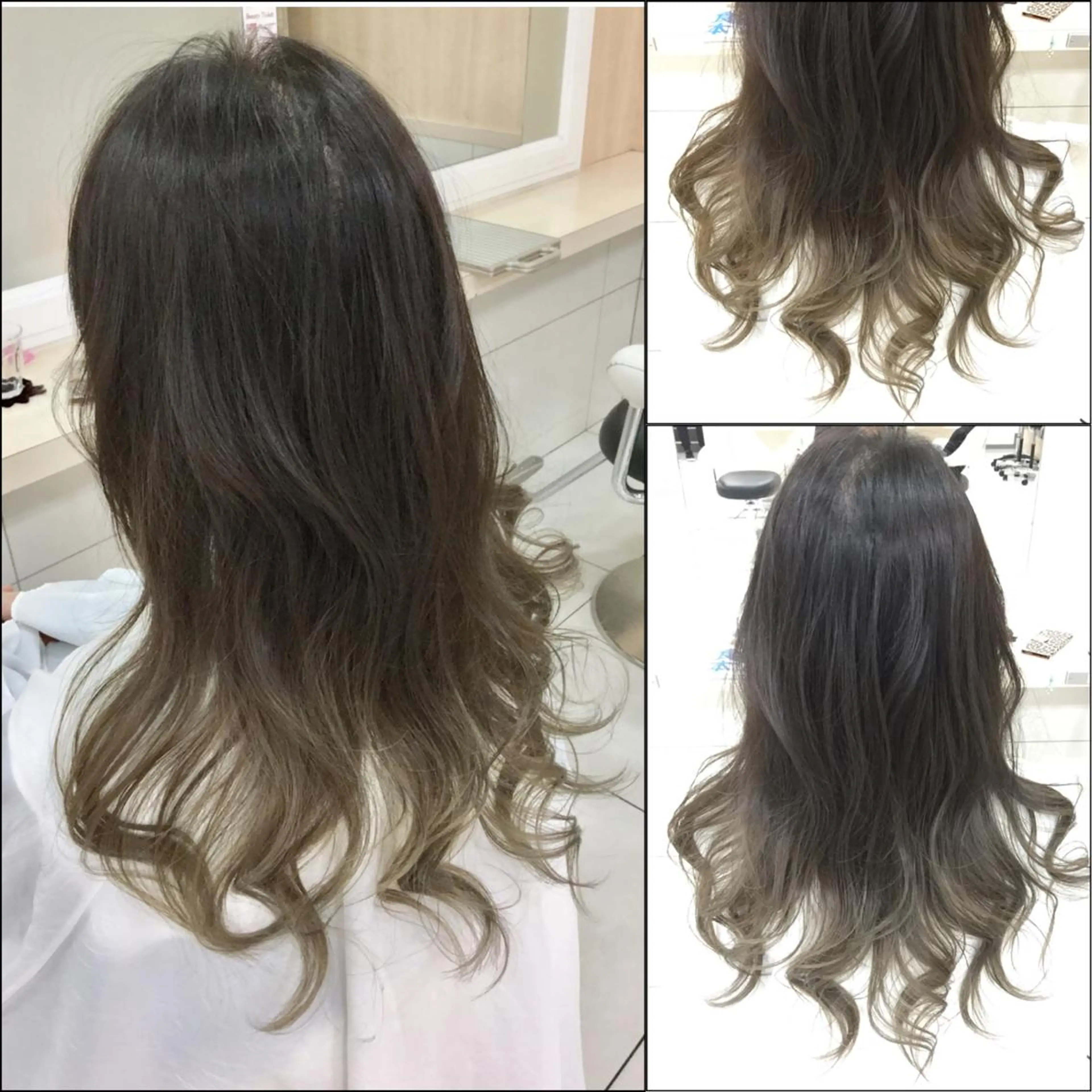 ロング カラー ブリーチ ハイライトカラー ハイライト Ash 山田 勇太のヘアスタイル