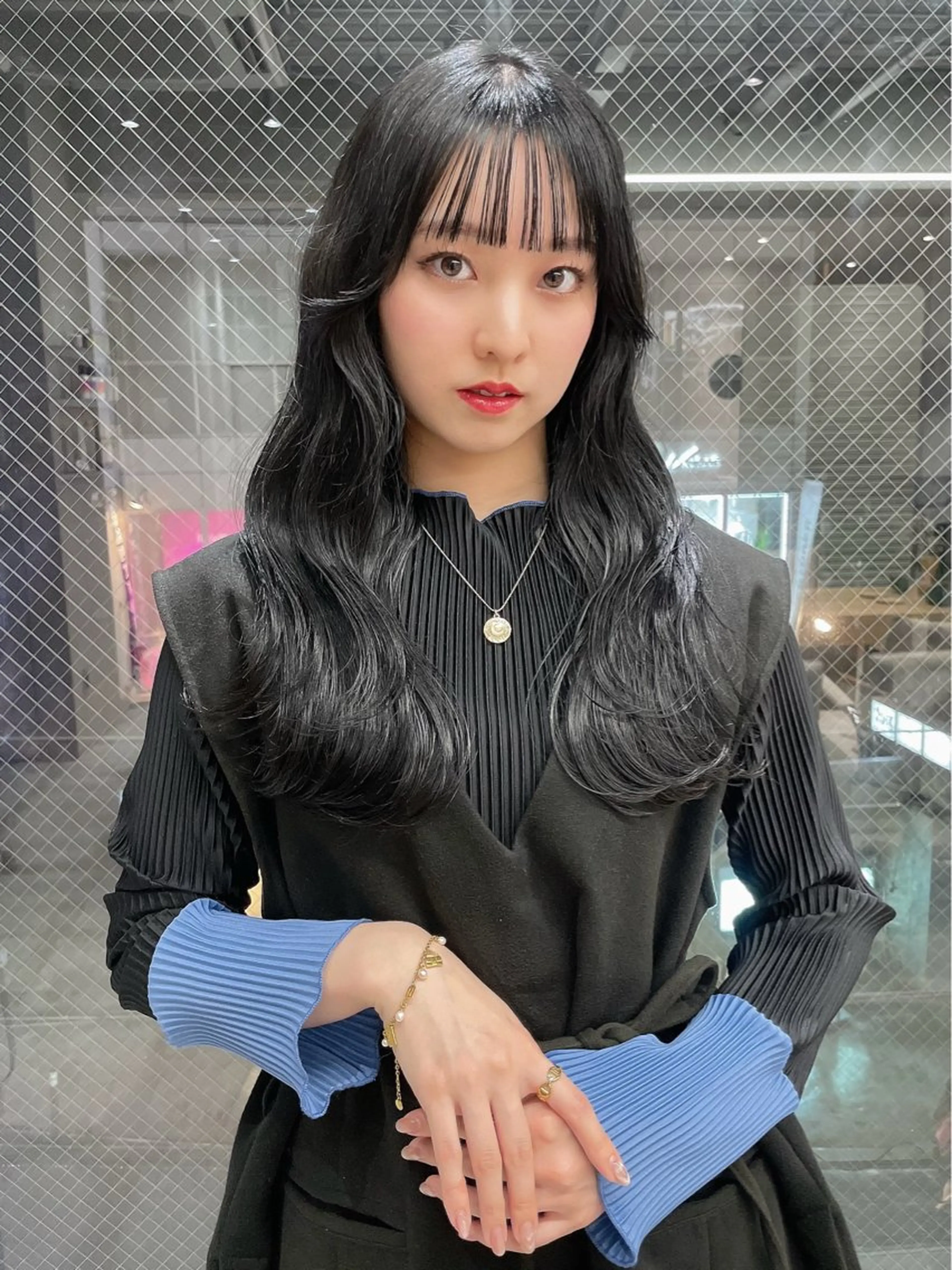 ロング レイヤーカット シースルーバング 韓国ヘア指名No.1 🇰🇷赤西栄斗のヘアスタイル