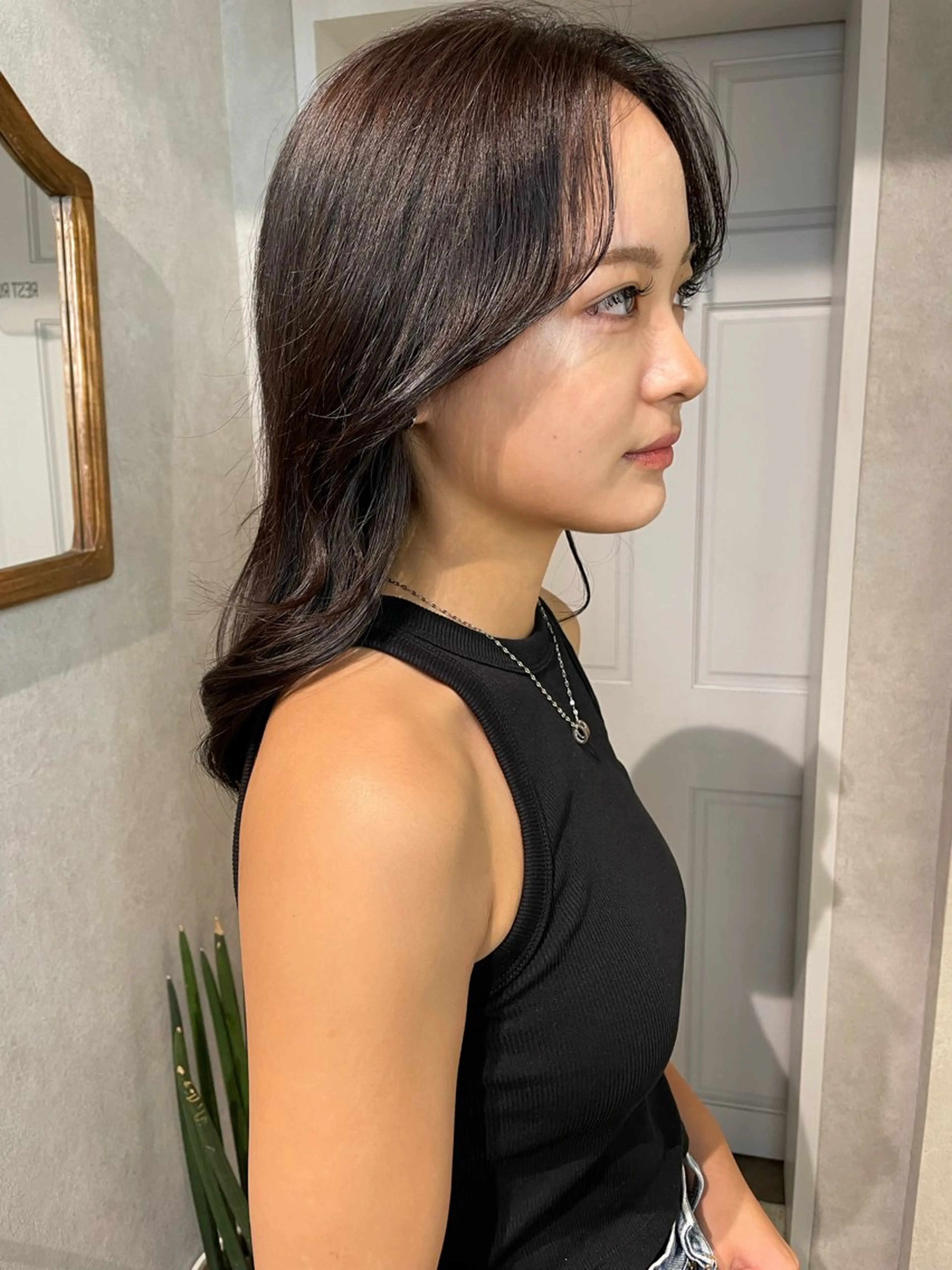 セミロング カラー ブラウンカラー トリートメント ヘアカラー ナチュラル透明感🌱 小山美樹子のヘアスタイル