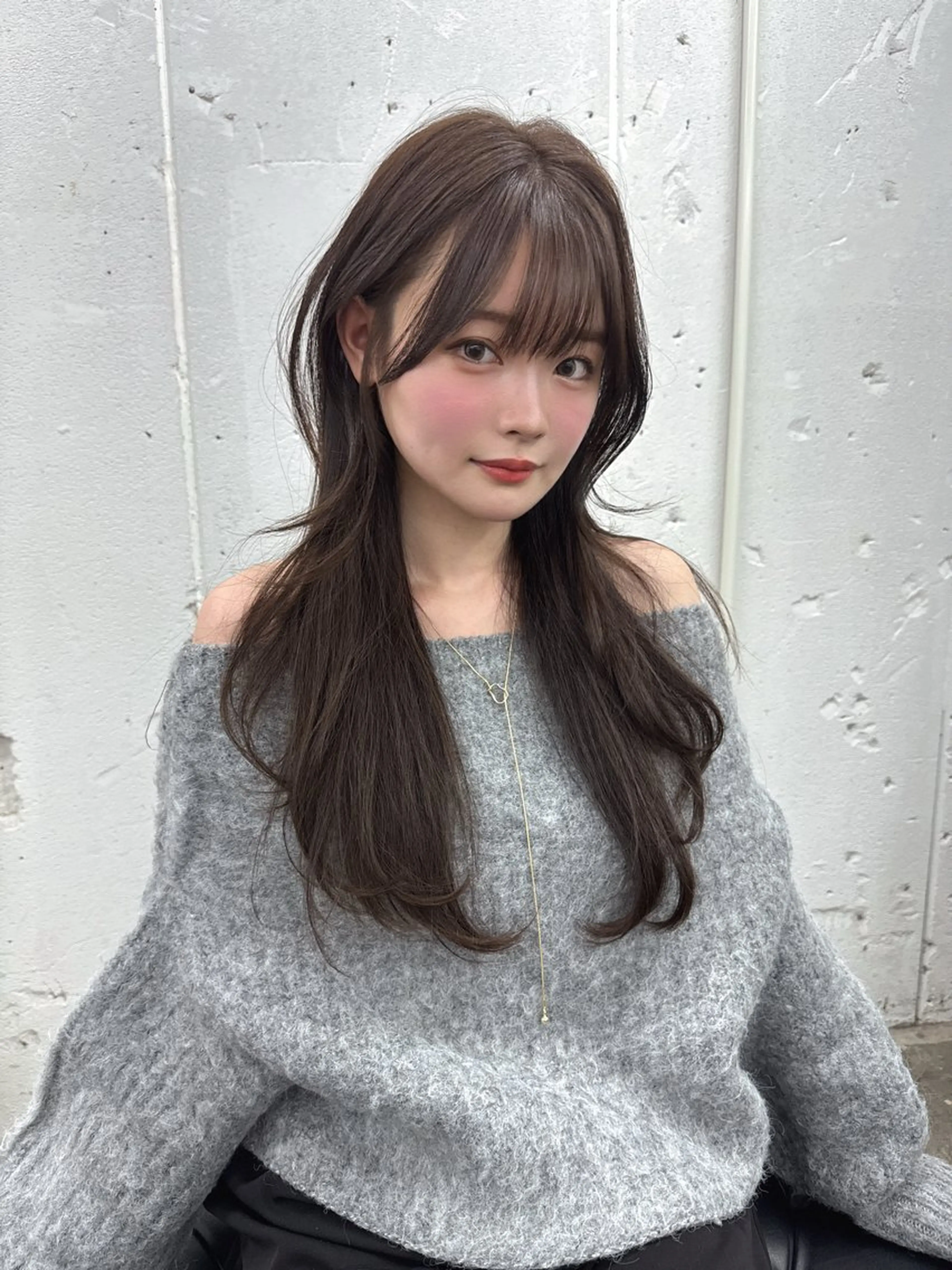 ロング カラー くびれヘア 韓国風ヘア レイヤーカット ワンホンレイヤー 映える顔周りカット ♥️韓国ヘア"ちぇるのヘアスタイル