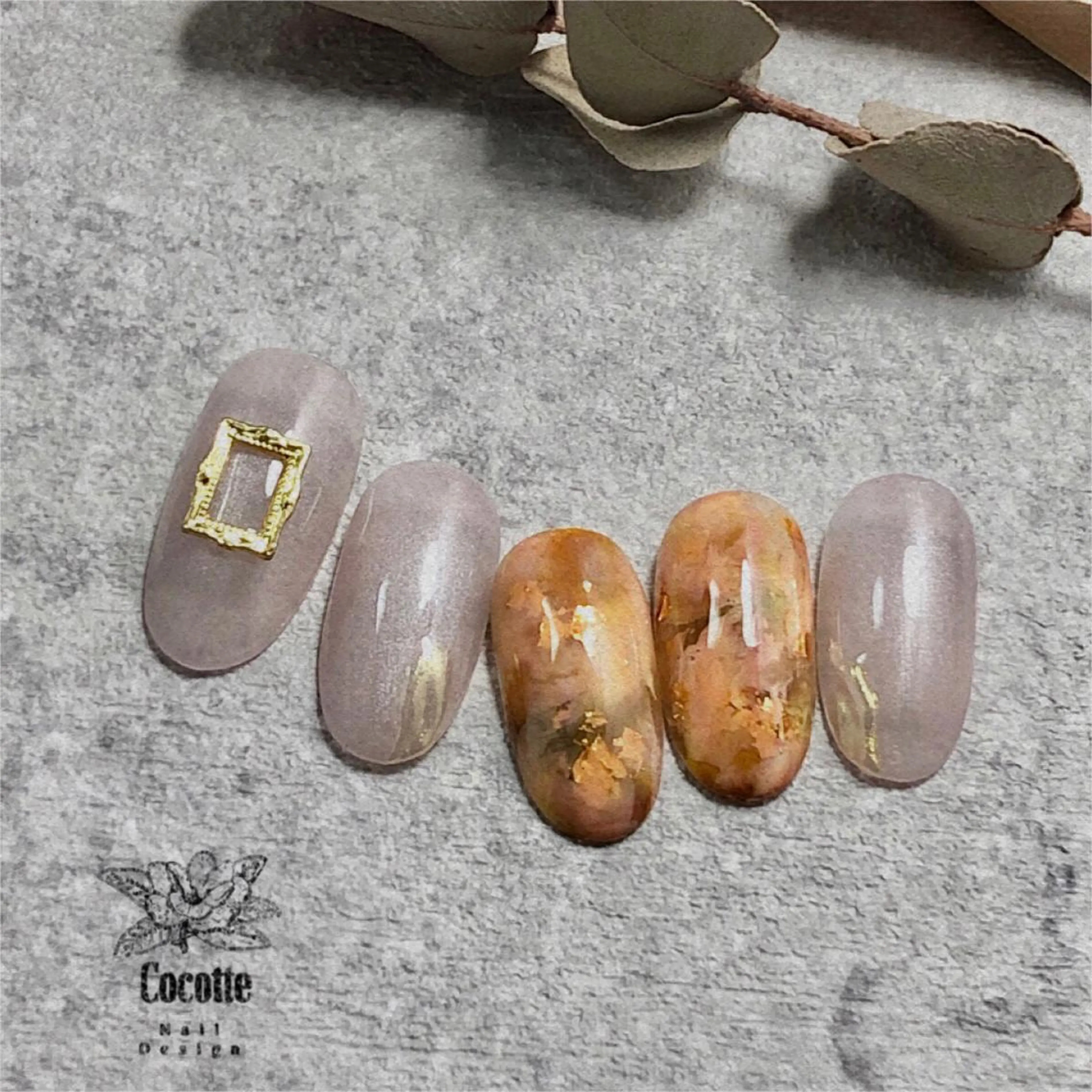 ネイル べっ甲ネイル Nemoto Mariのネイルデザイン