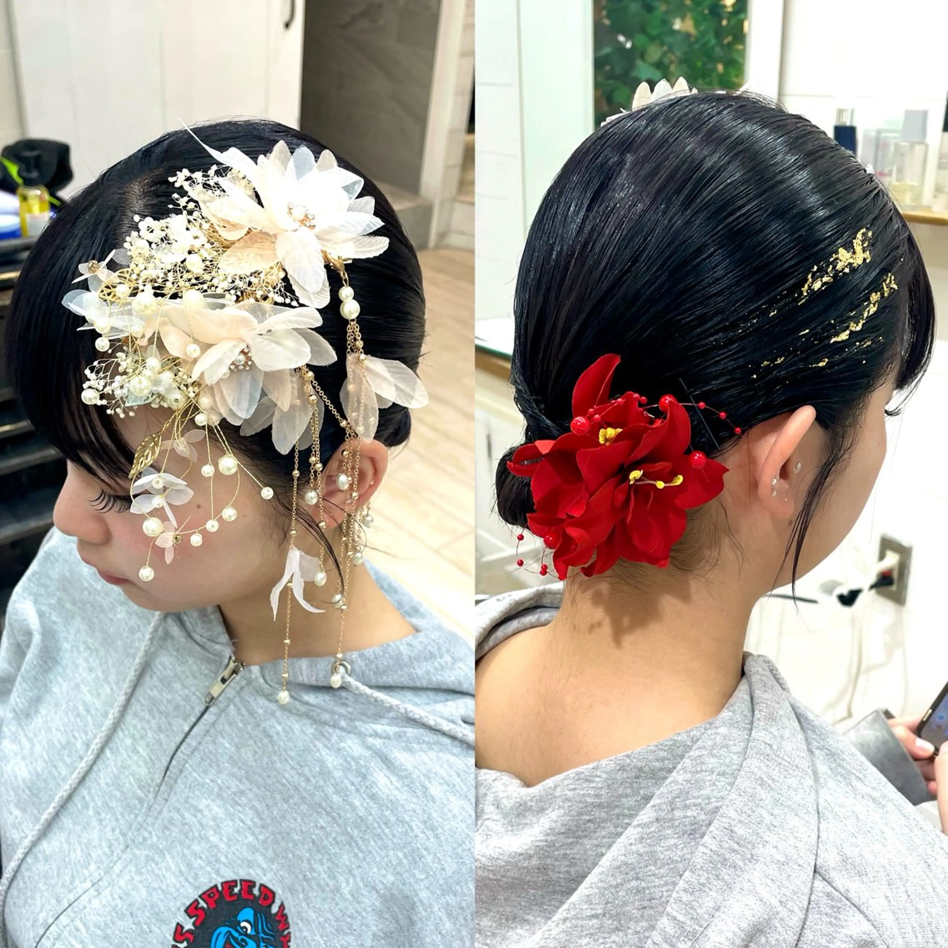 ミディアム ヘアアレンジ くすみカラー/艶髪 ⛓️mariのヘアスタイル