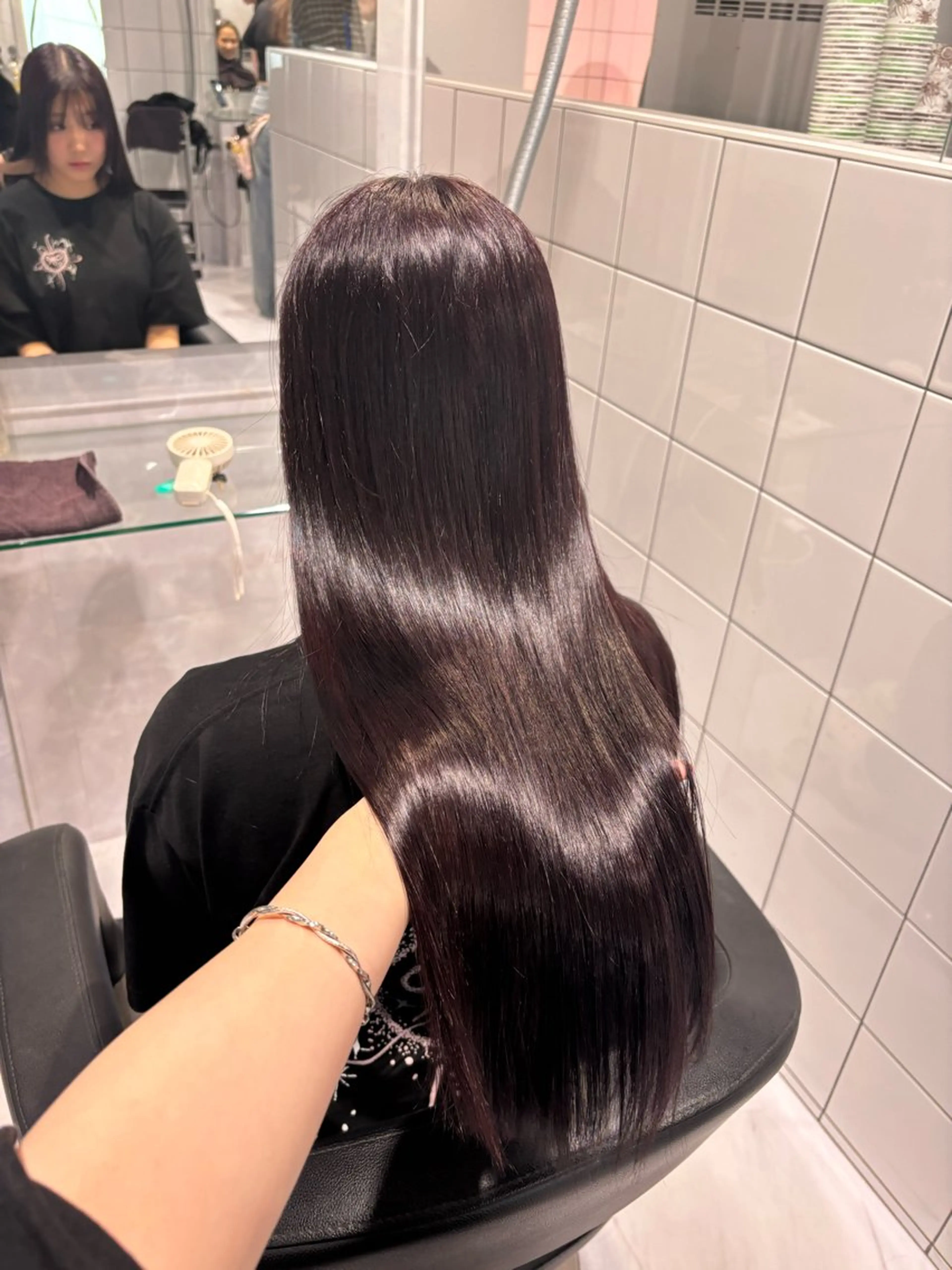 ロング カラー ヘアカラー トリートメント ヘッドスパ ヘアセット 表参道♡暗髪^ྀི 艶カラー♡アユミのヘアスタイル