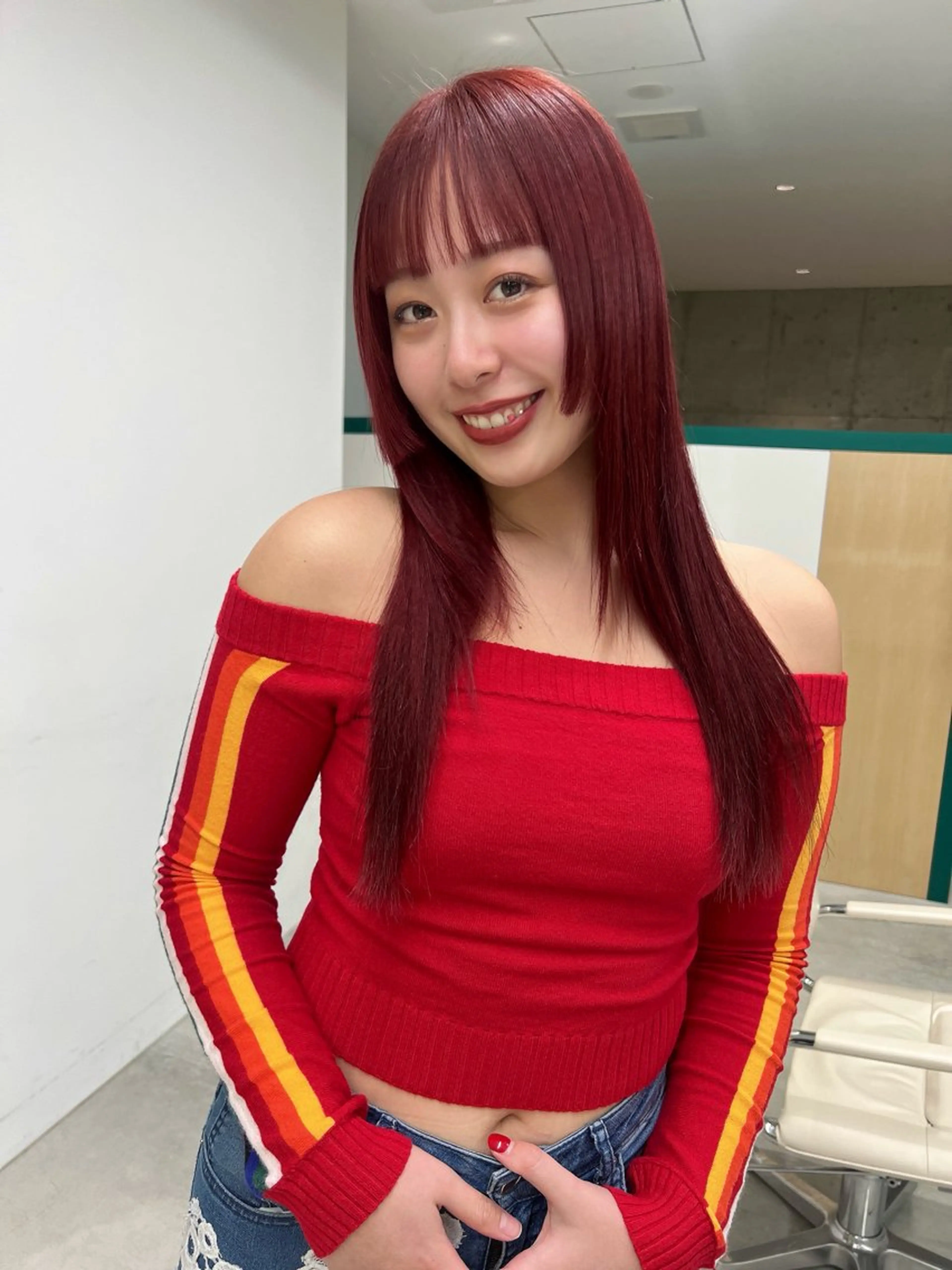 ロング M Hair Salon所属・淀屋橋レイヤーパーマ ハッシュ/ASARIのヘアスタイル