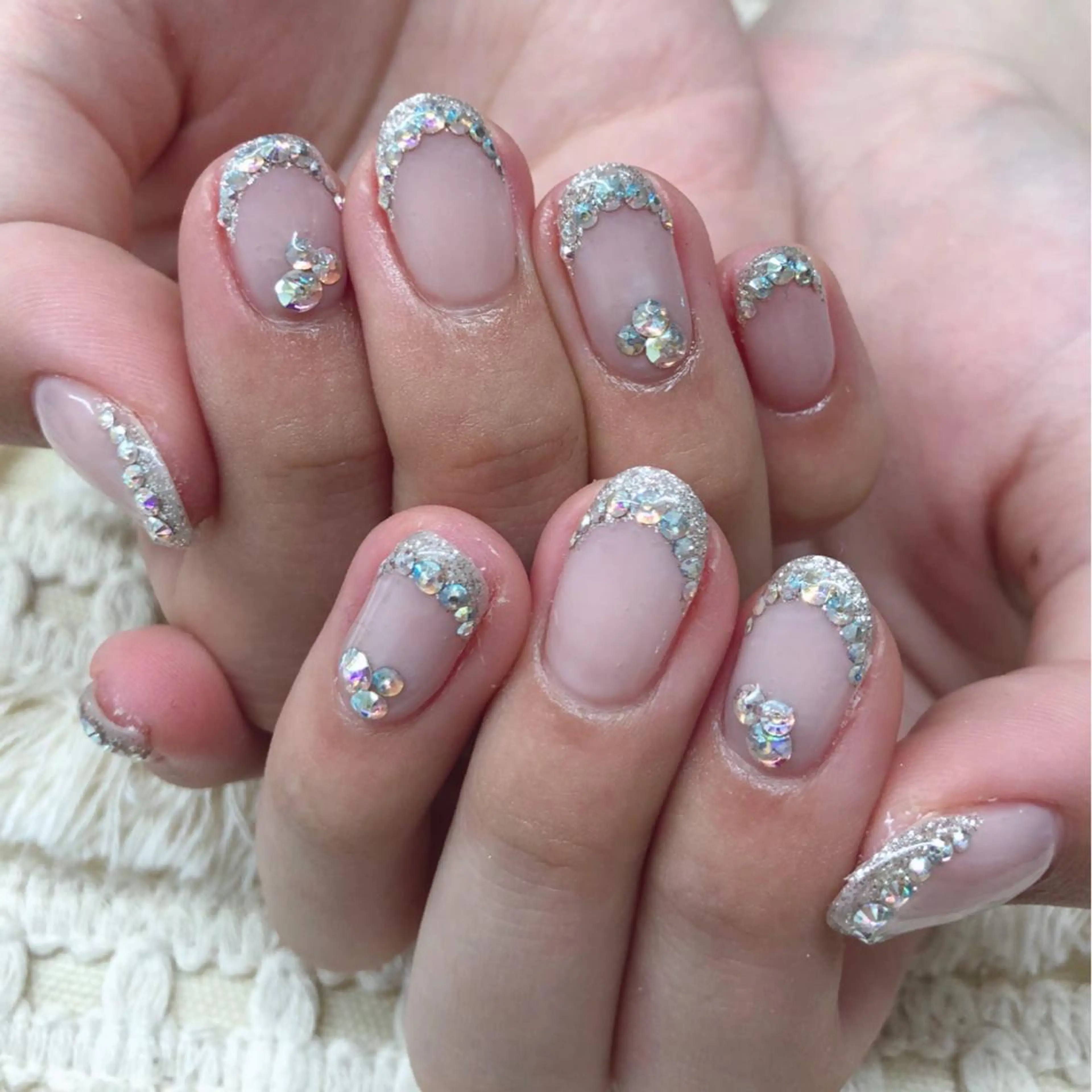 ネイル フレンチネイル ストーンネイル ハンドネイル MAYME所属・MAYME TAMAKIのネイルデザイン