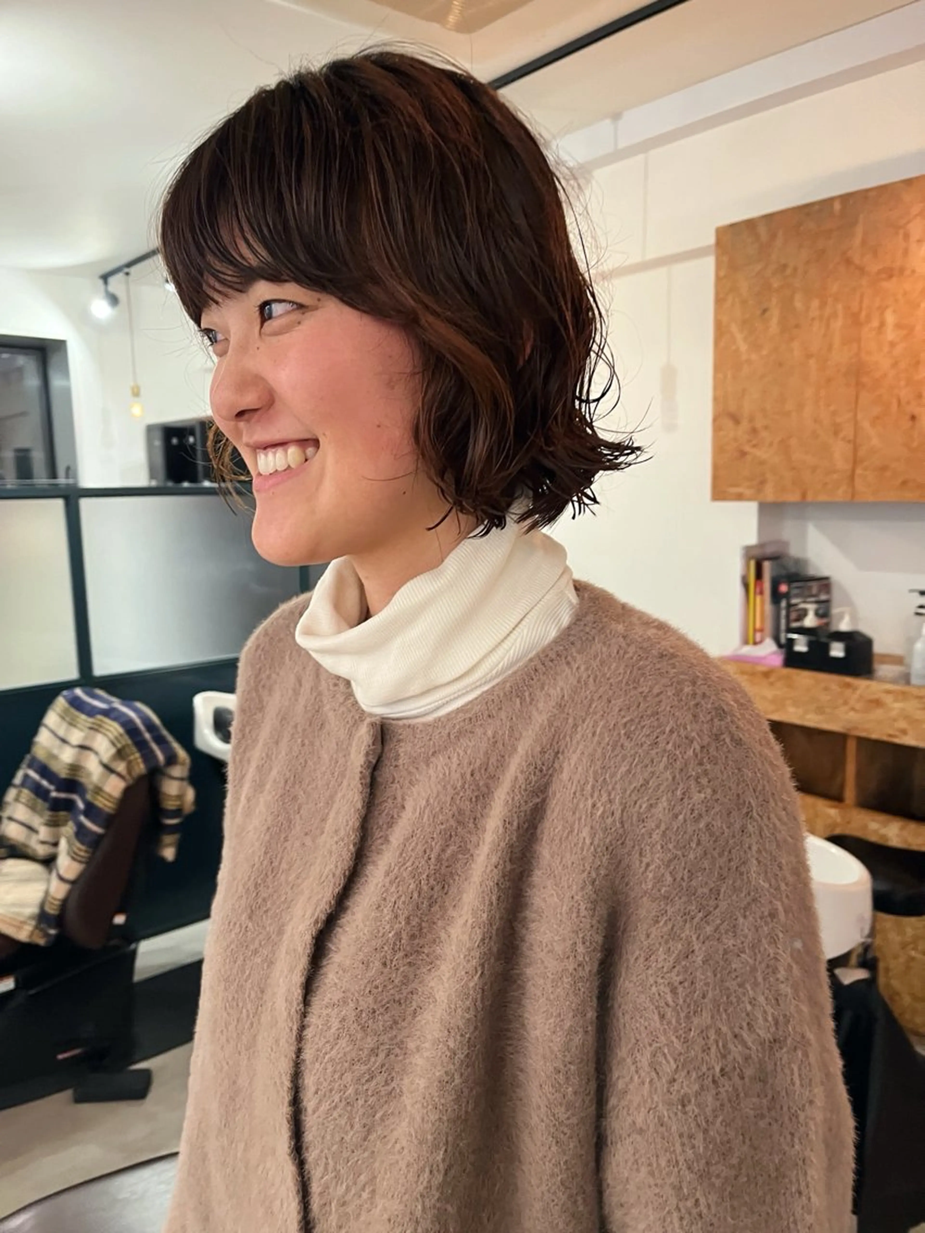 ショート パーマ 暖色/パーマ 🌼クニトウメイのヘアスタイル