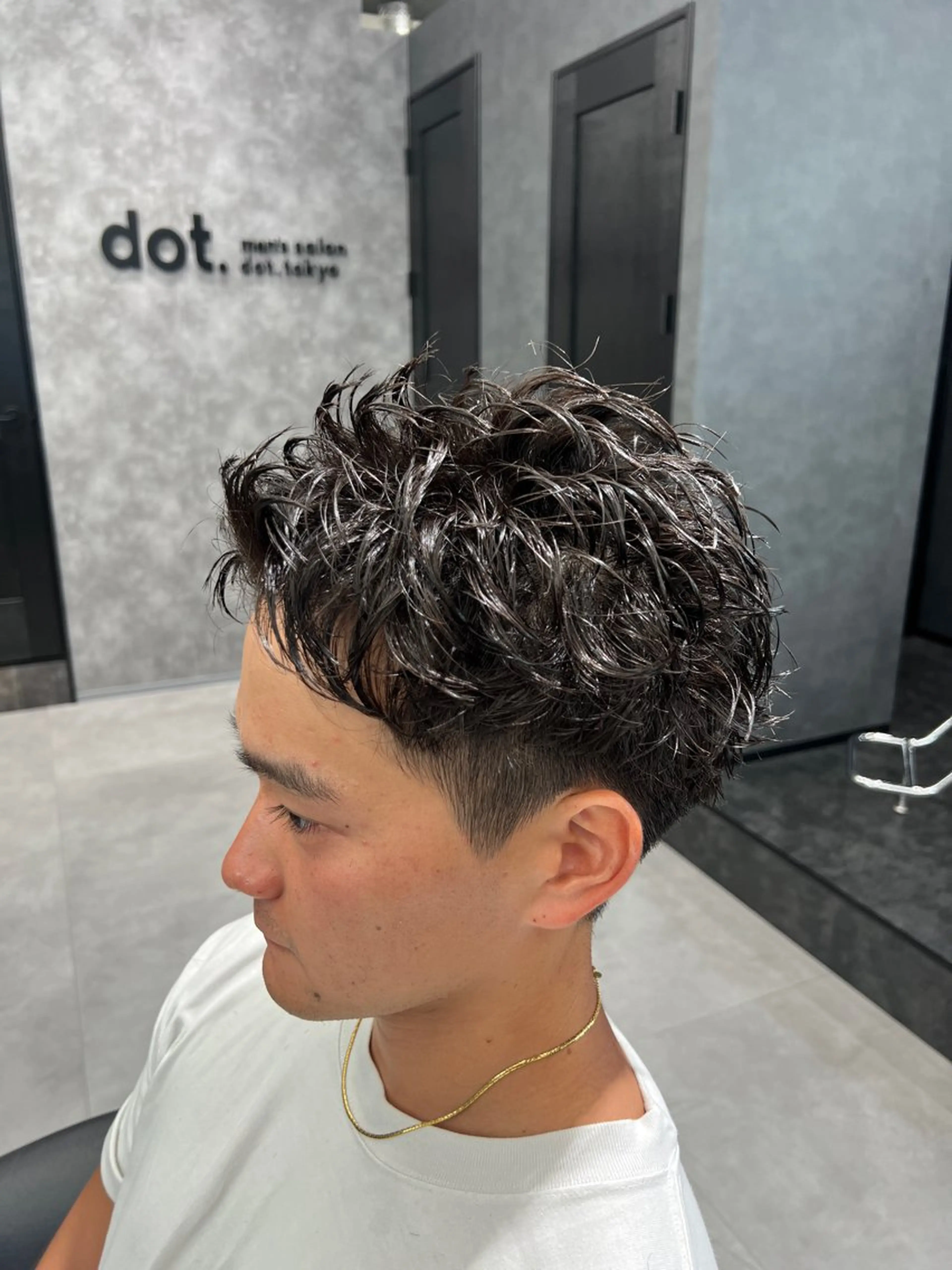 ショート パーマ メンズ カット パーマ 和田 晃介のヘアスタイル