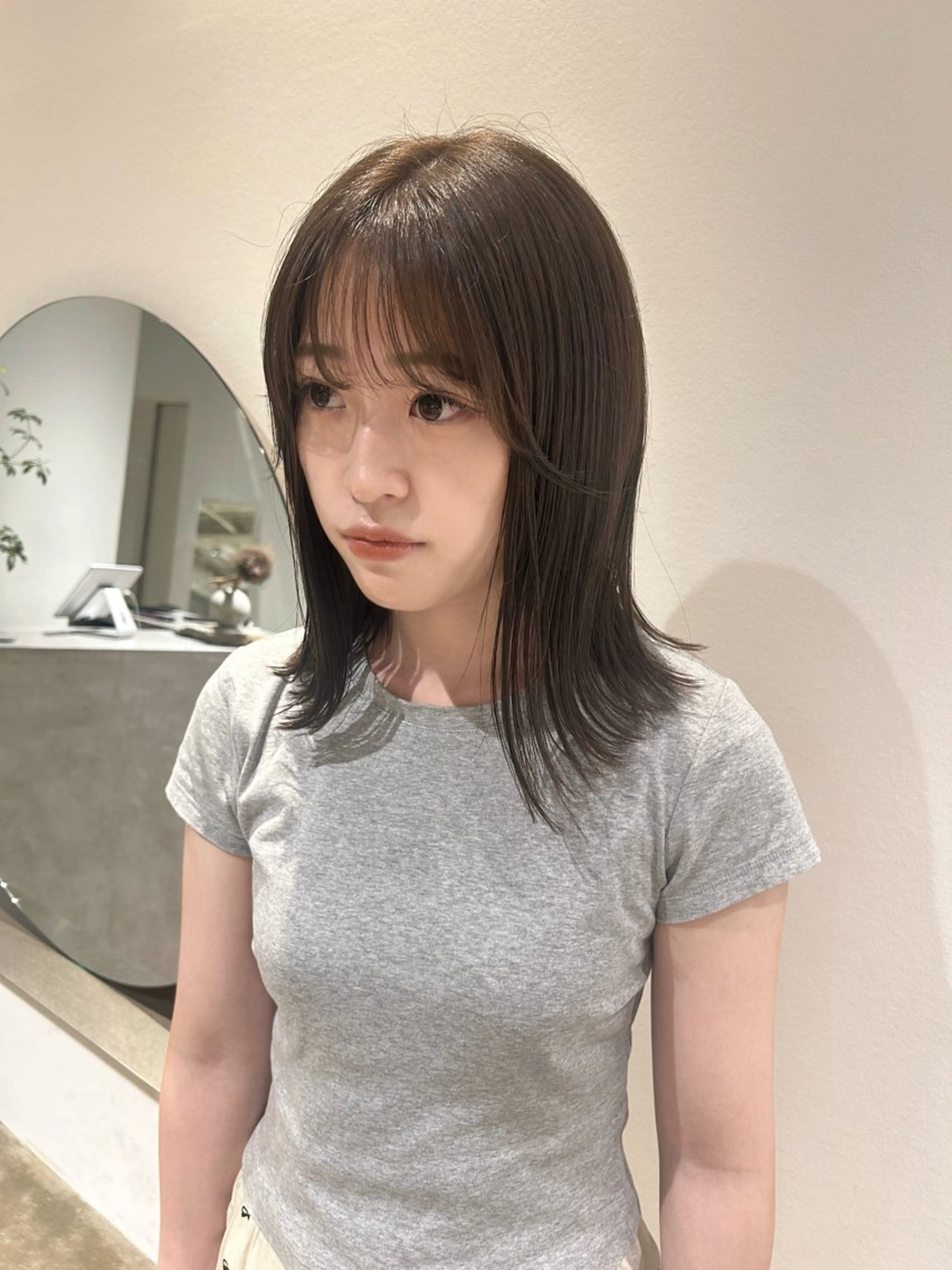 ミディアム ヘアカラー 髙林 優衣のヘアスタイル