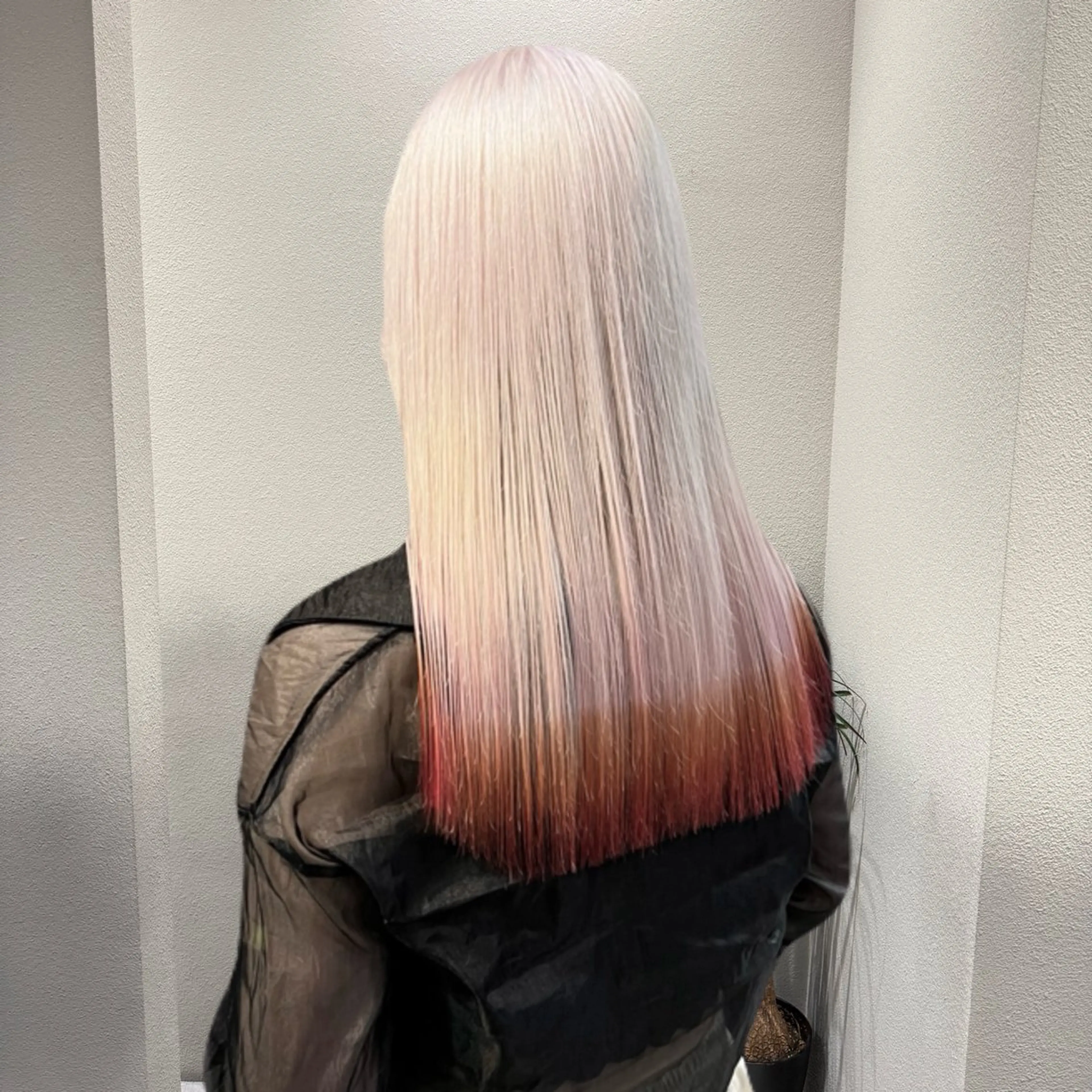 セミロング カラー ブリーチ ケアブリーチ デザインカラー ハイトーンカラー 縮毛矯正 ヘアカラー ✨ブリーチ支持No1 複雑履歴修正/舘岡のヘアスタイル