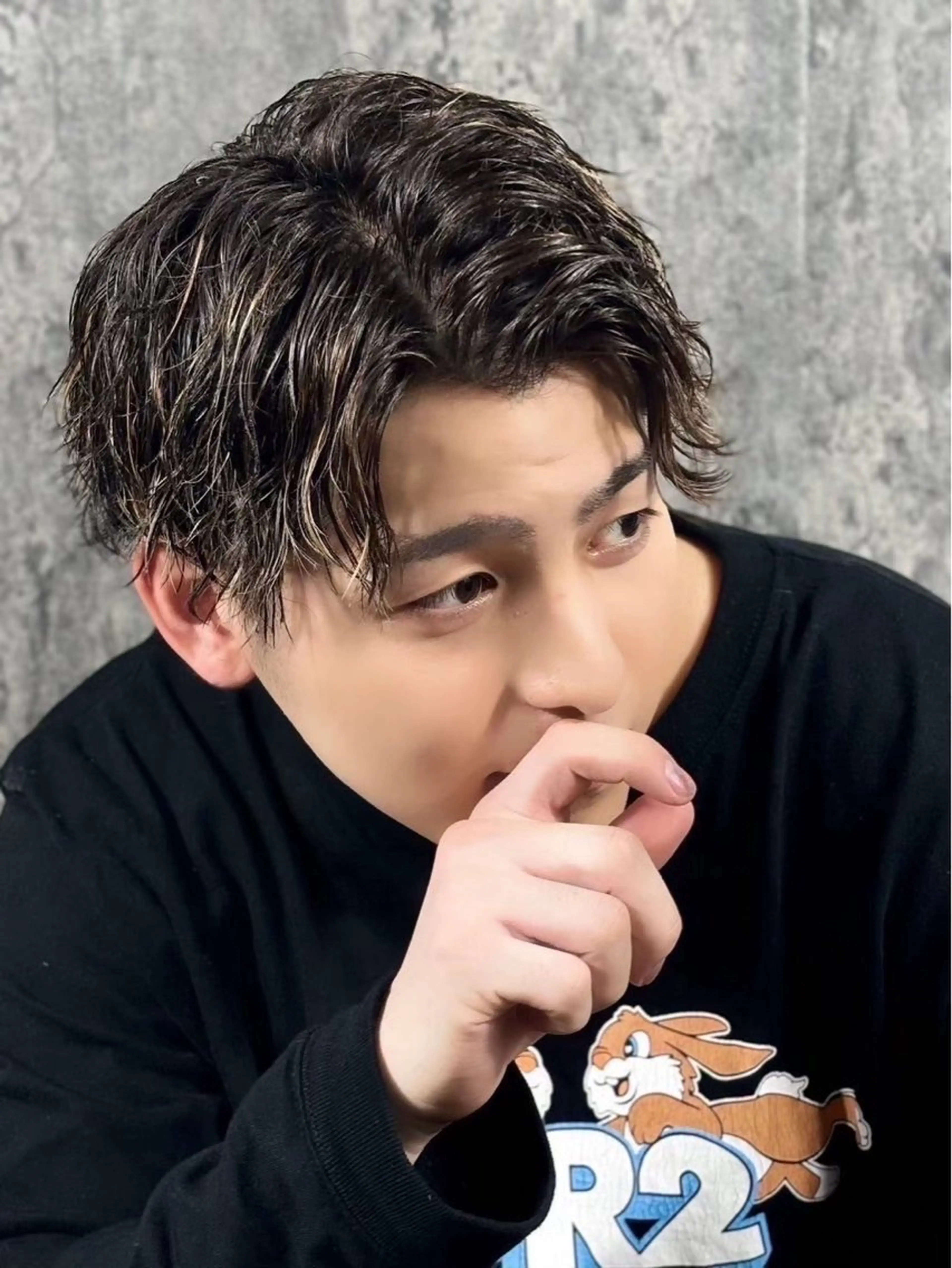 ショート カラー パーマ メンズ 武井 凌のヘアスタイル