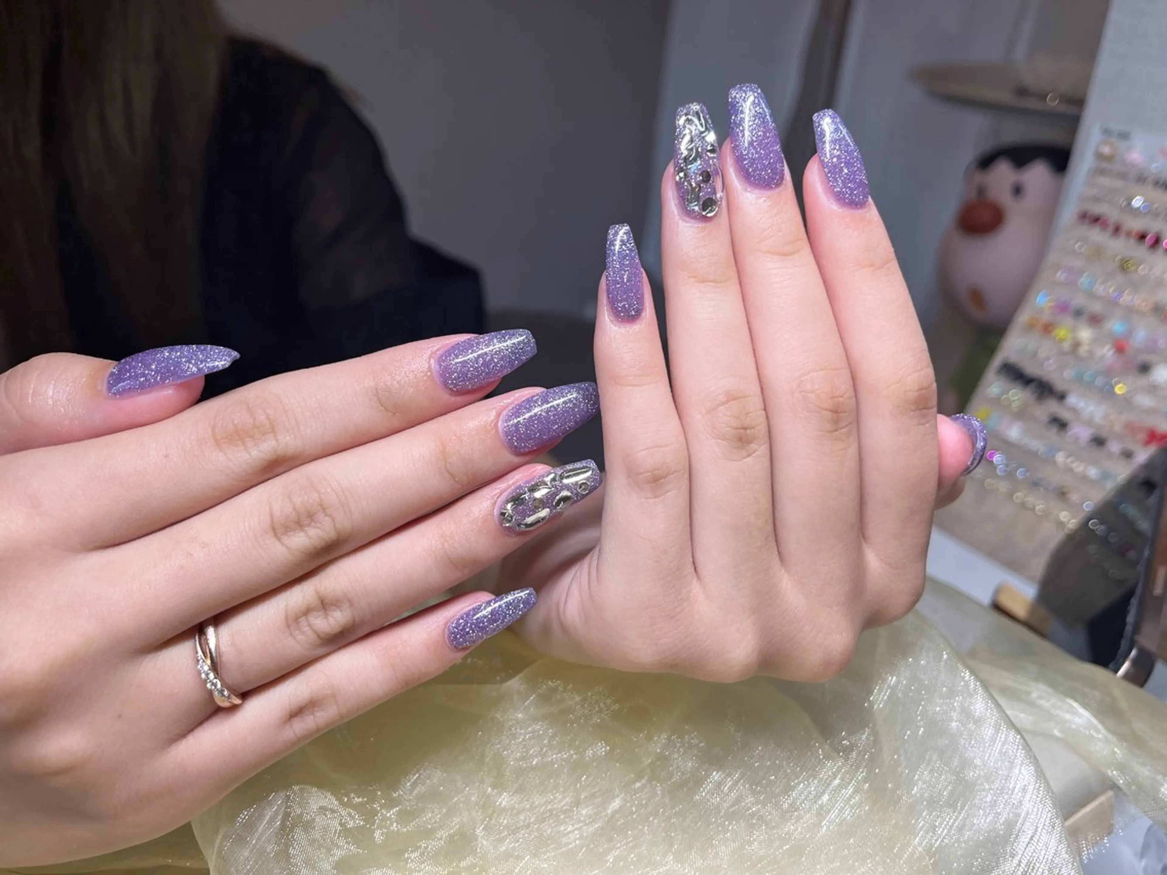 ネイル フラッシュネイル キラキラネイル nail salon Recessのネイルデザイン