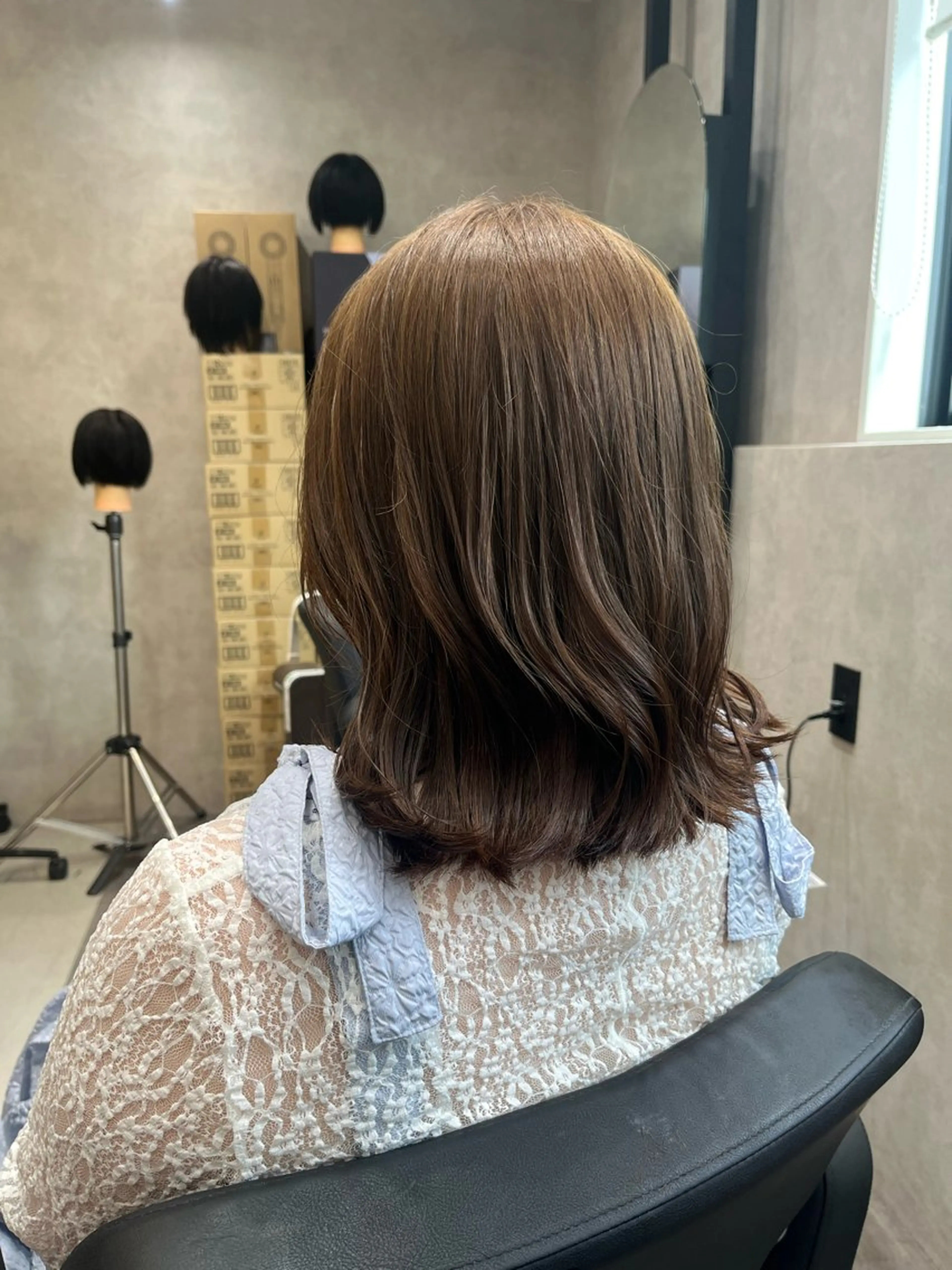 ミディアム カラー ブリーチ ダブルカラー ブリーチなしカラー 森本峻介 ボブ/透明感カラーのヘアスタイル