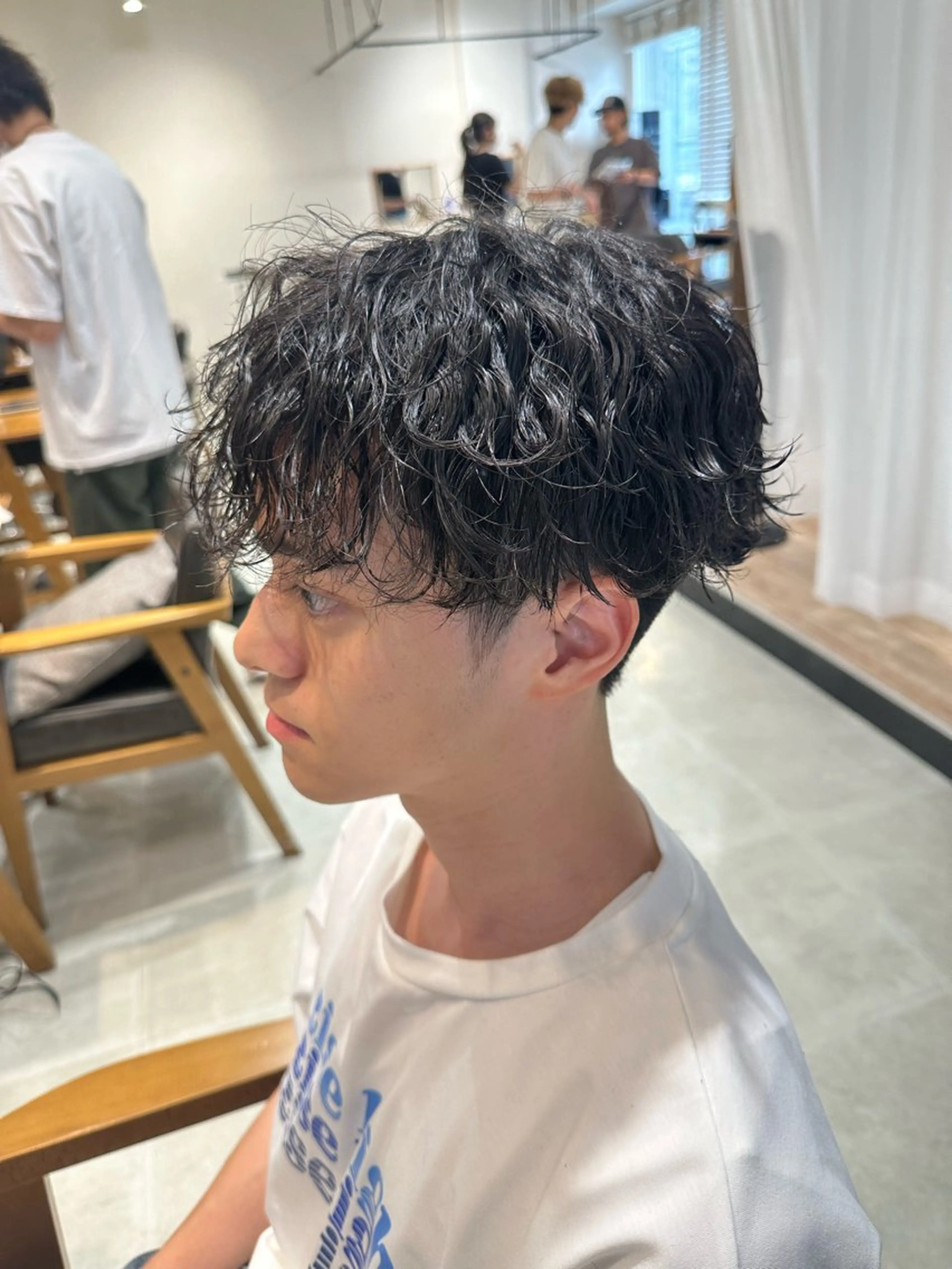 メンズ メンズパーマ 学生（メンズ向け） パーマ 白髪ぼかし/白髪 メッシュ/ゆうとのヘアスタイル