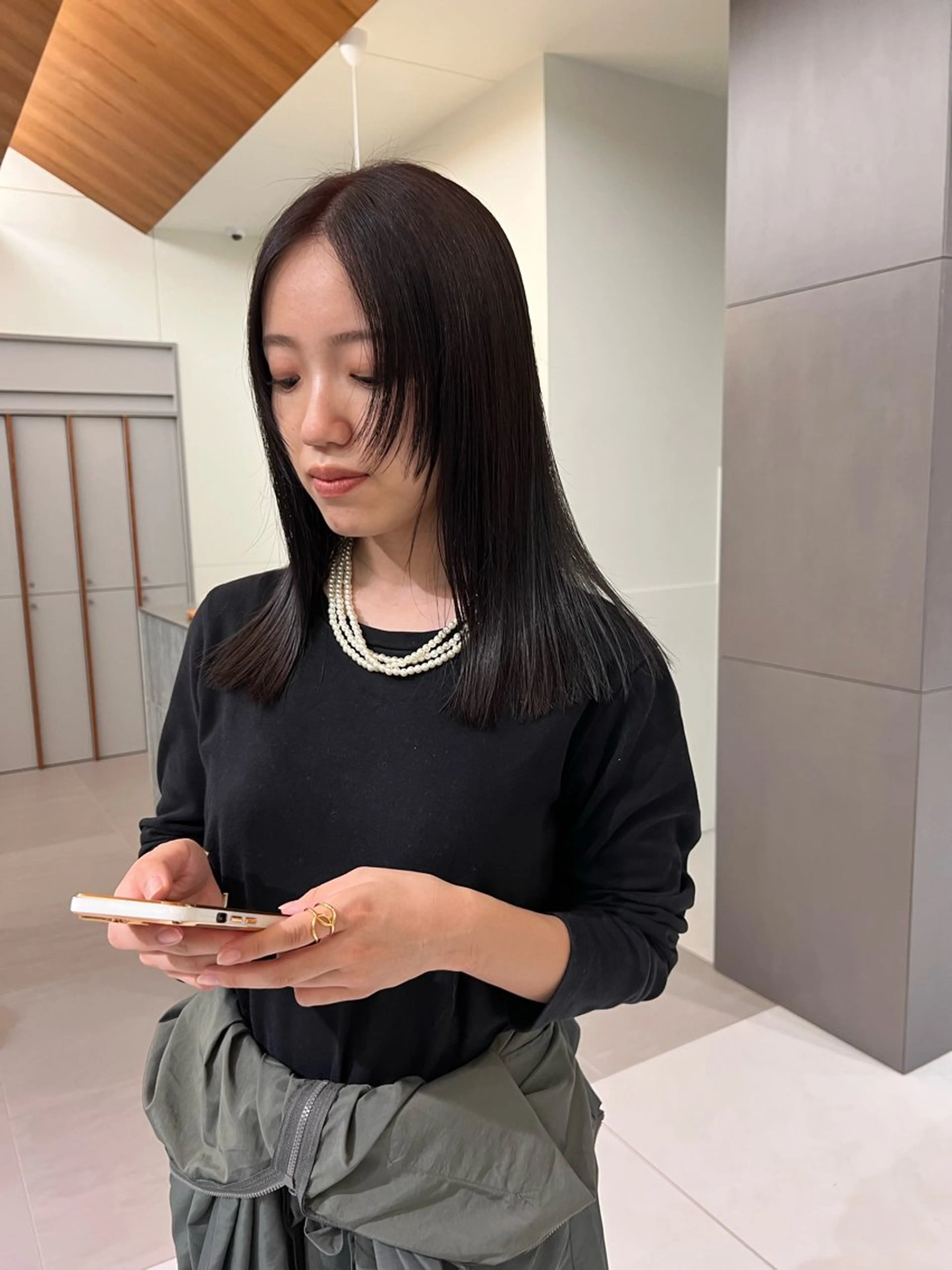 セミロング カラー 透けるカラー🫧 Memi🎀のヘアスタイル