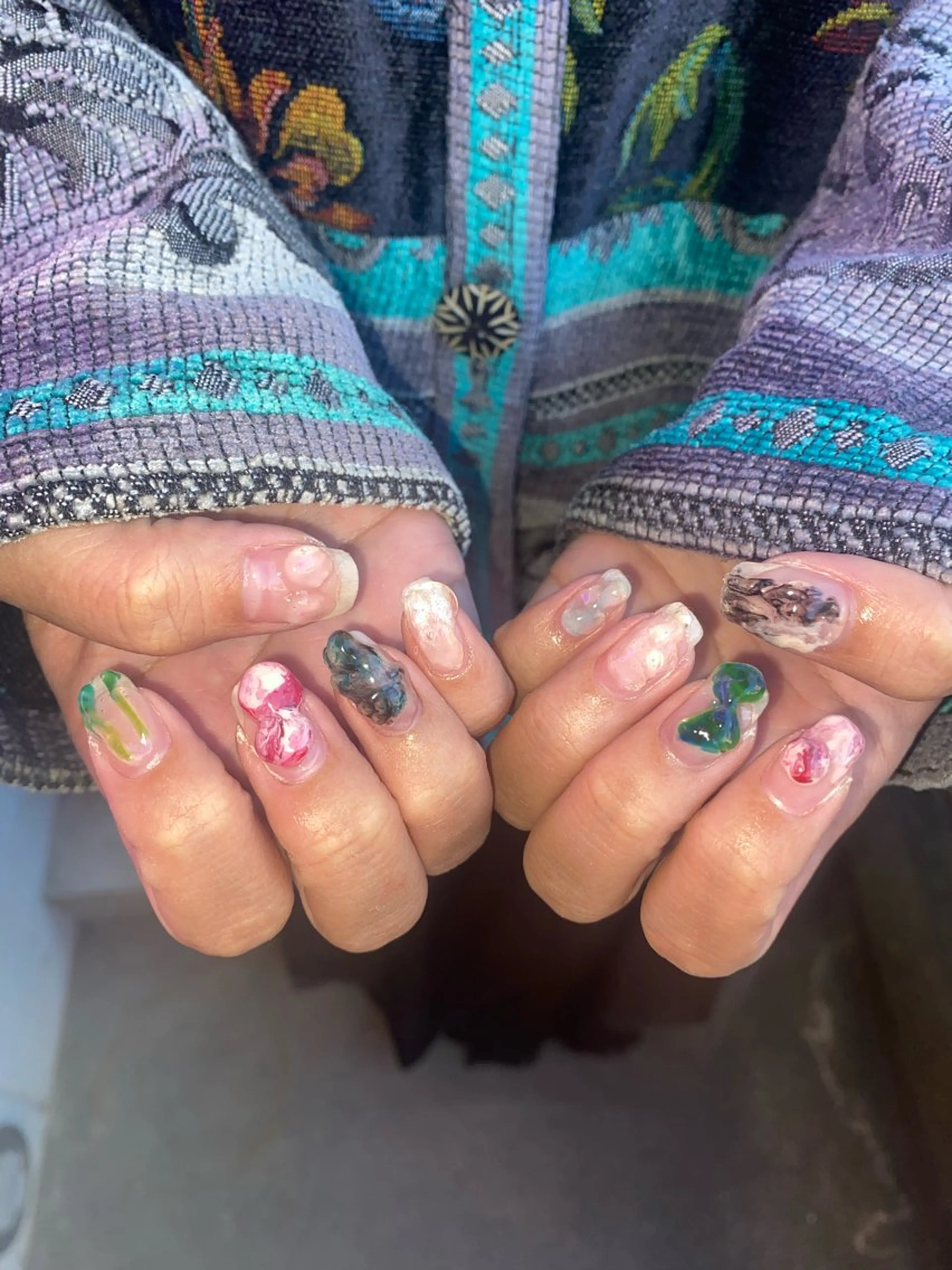 ネイル 持ち込み .unff所属・hana (..)個 性派/メンズネイル◎のネイルデザイン