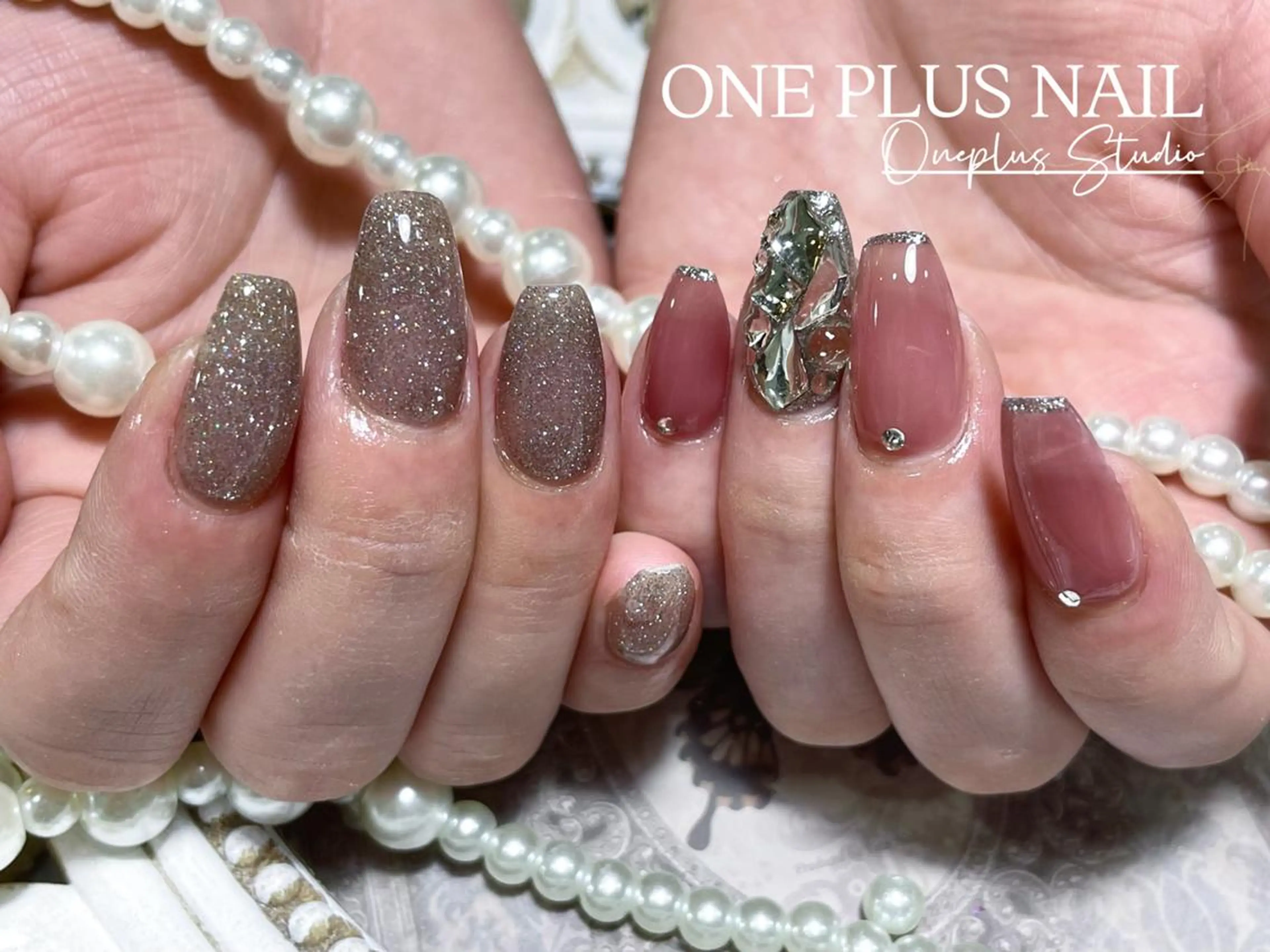 ネイル アートネイル オーロラネイル ガーリー キラキラネイル 韓国ネイル haruka 🧸のネイルデザイン