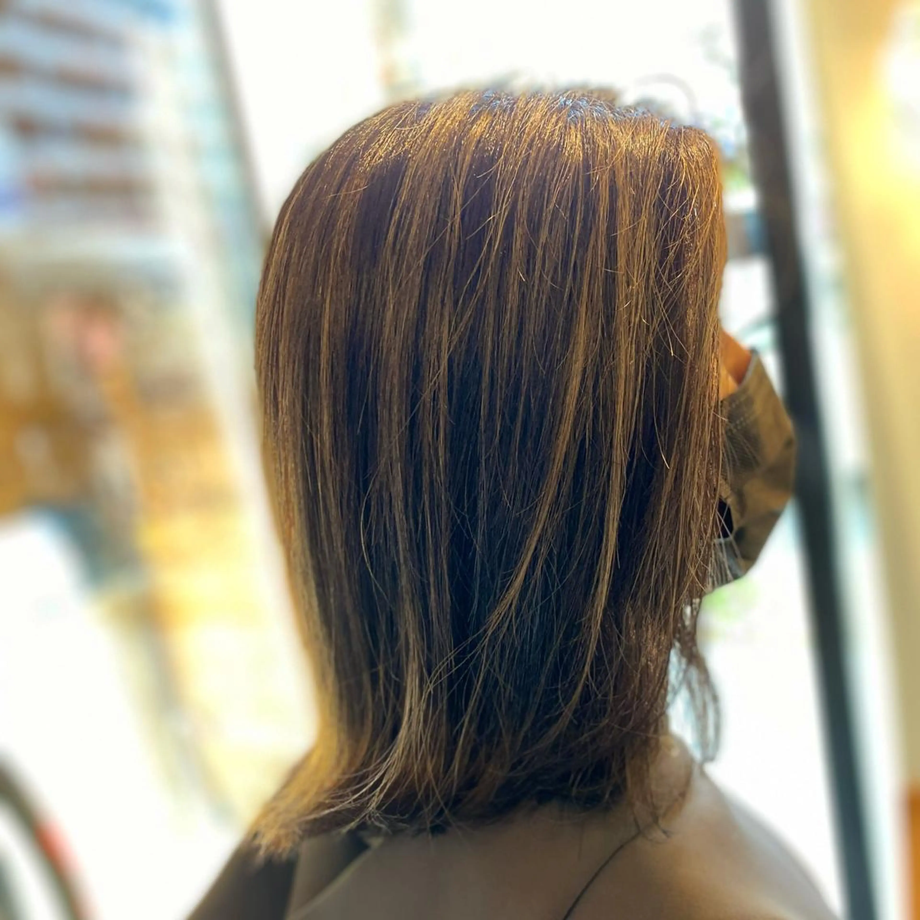 ミディアム カラー ハイライトカラー ハイライト 韓国風cut/ 縮毛矯正/正岡幹康のヘアスタイル