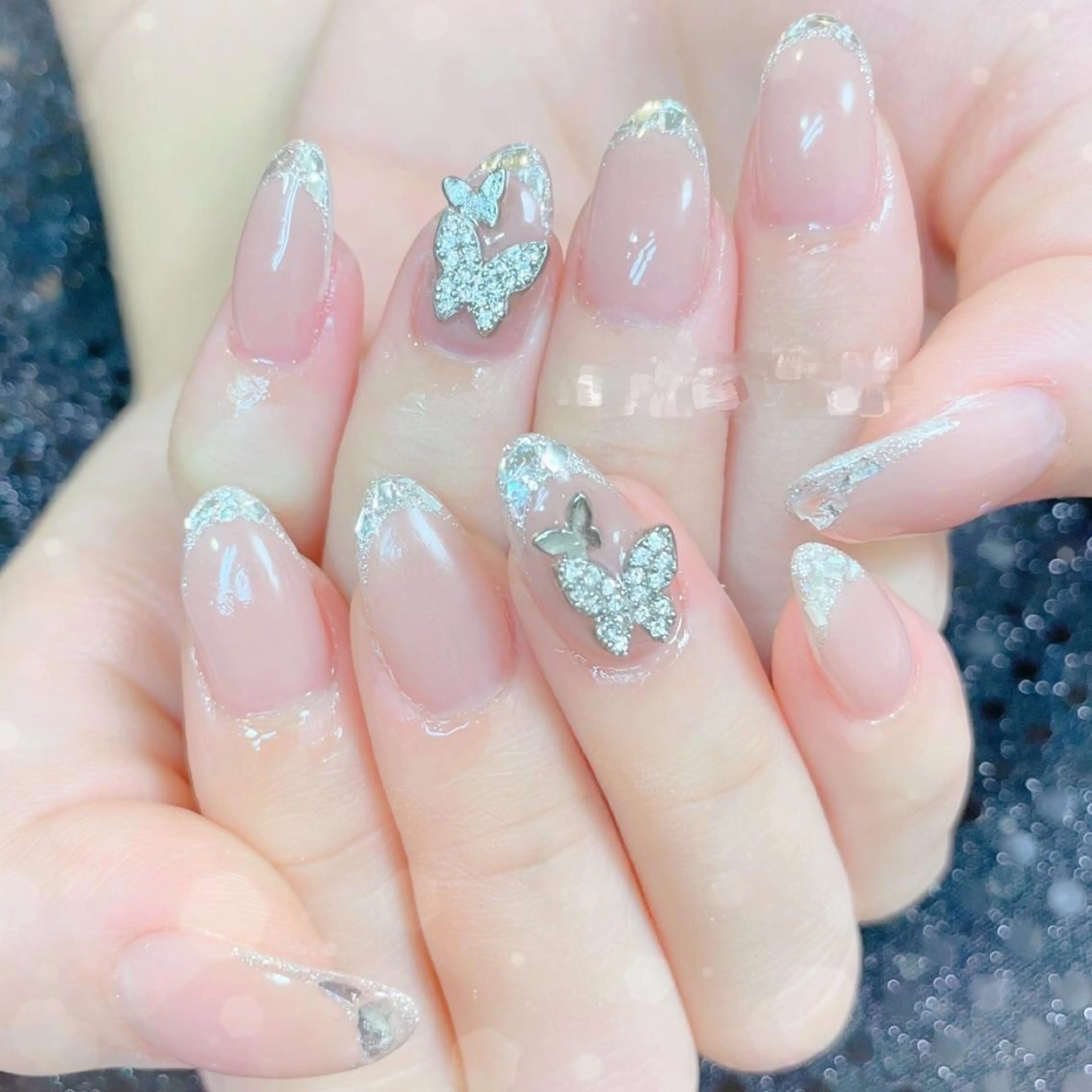 ネイル フレンチネイル ガラスフレンチ ハンドネイル ハンドケア MoON...❤︎ MeGuのネイルデザイン