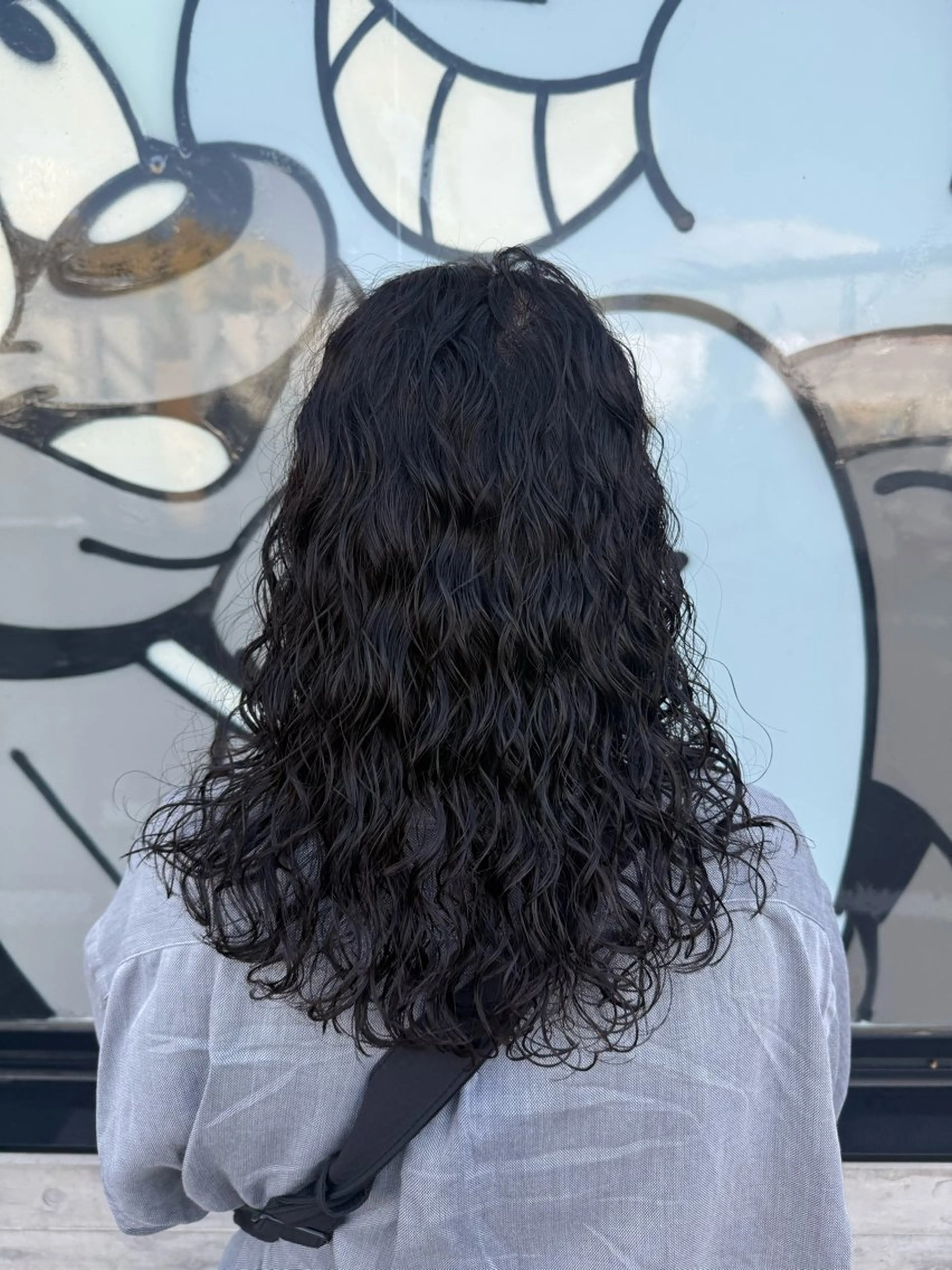 セミロング カット ヘアカラー パーマ デジタルパーマ/ ウェーブパーマ/神野のヘアスタイル