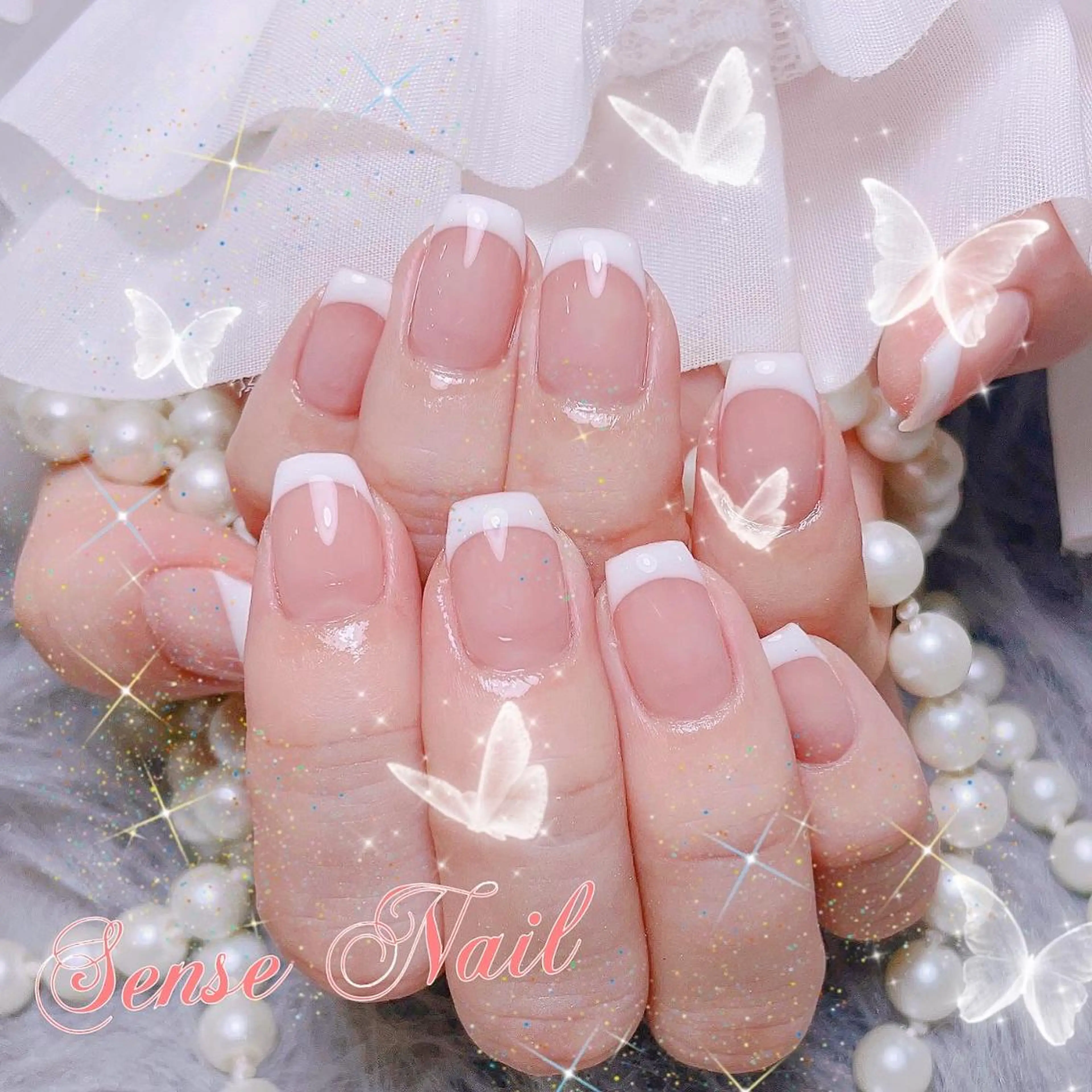 🎀🎀カラーグラデーション＆フレンチ🎀🎀2色5900【パラジェルあり】の写真