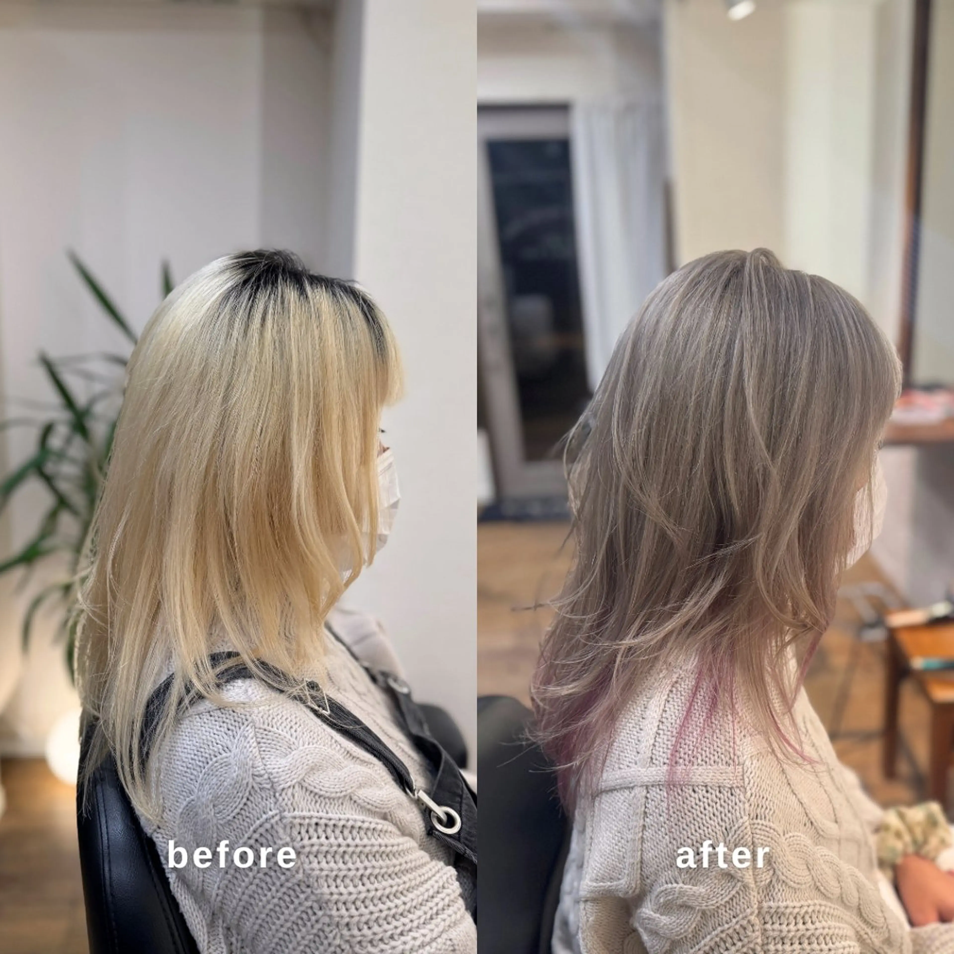 ロング カラー デザインカラー レイヤーカット カット ヘアカラー トリートメント Hair&Make newer所属・しんのすけ /モデルさん募集中のヘアスタイル