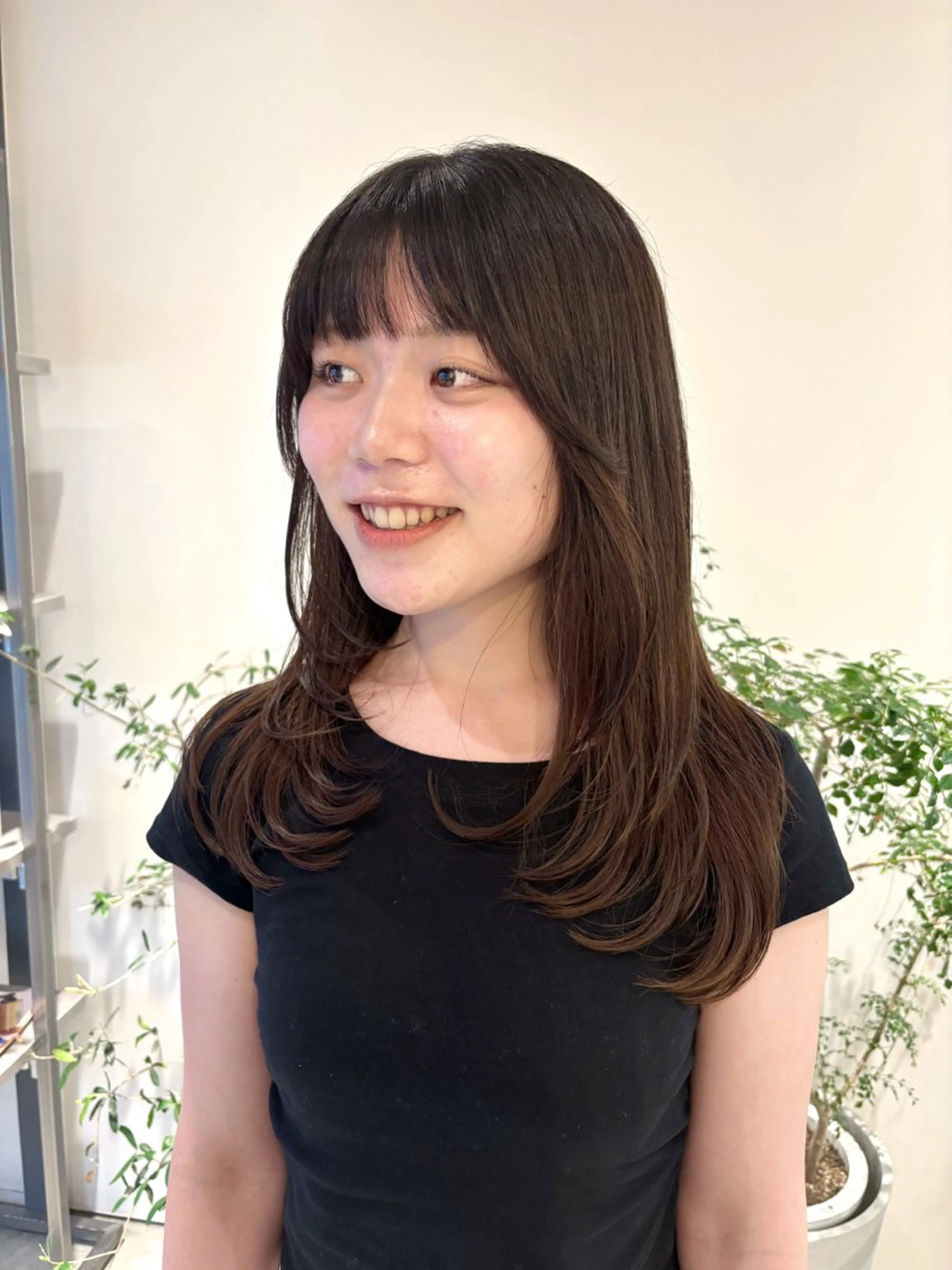 セミロング カラー レイヤーカット カット ヘアカラー 透明感カラー/ レイヤーkotonoのヘアスタイル