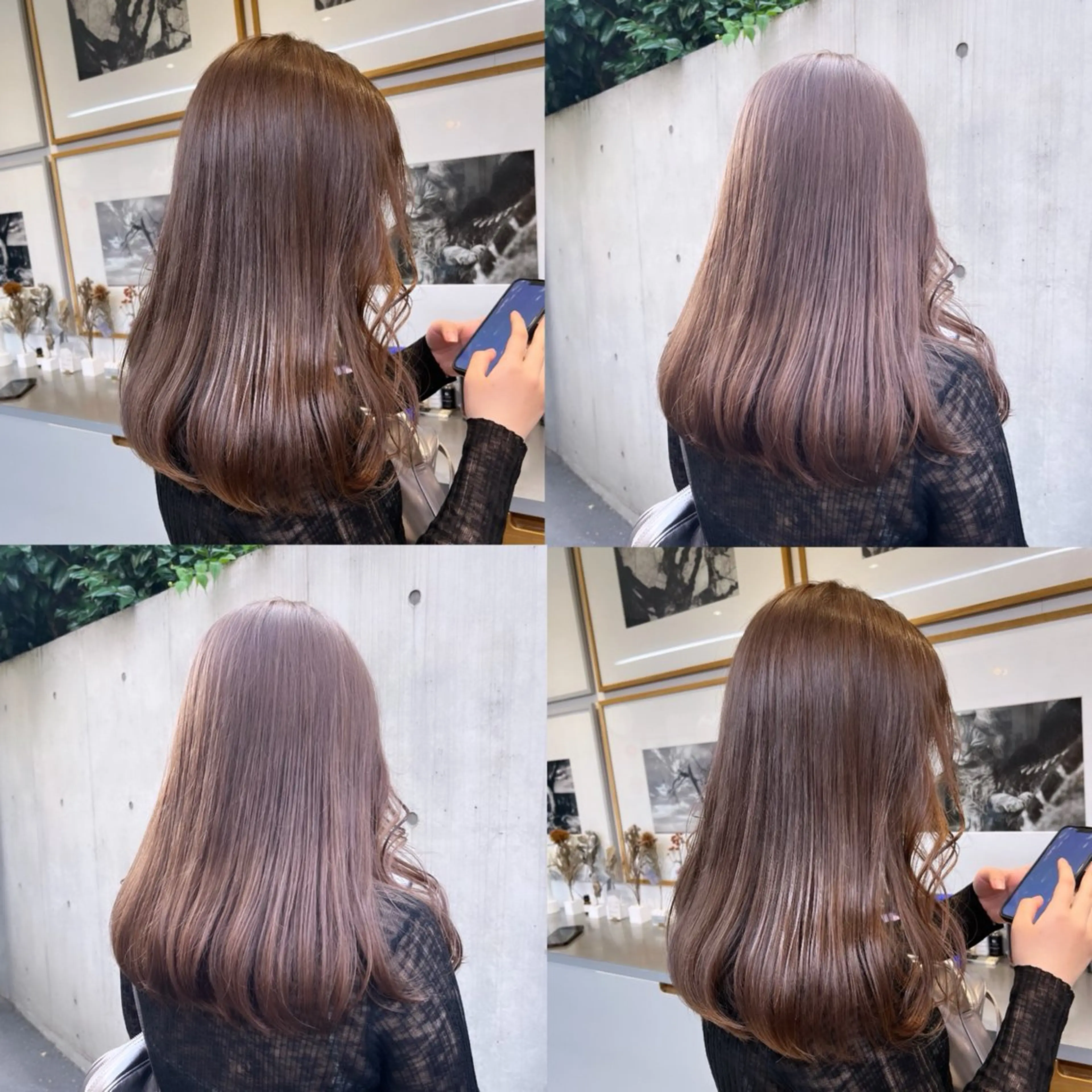 セミロング カラー ベージュカラー ブリーチ ブラウンカラー ブラウンベージュ ダブルカラー カット ヘアカラー トリートメント ヘッドスパ ヘアセット カジュアルを女っぽく 𝗮𝘆𝗮𝗰𝗼のヘアスタイル