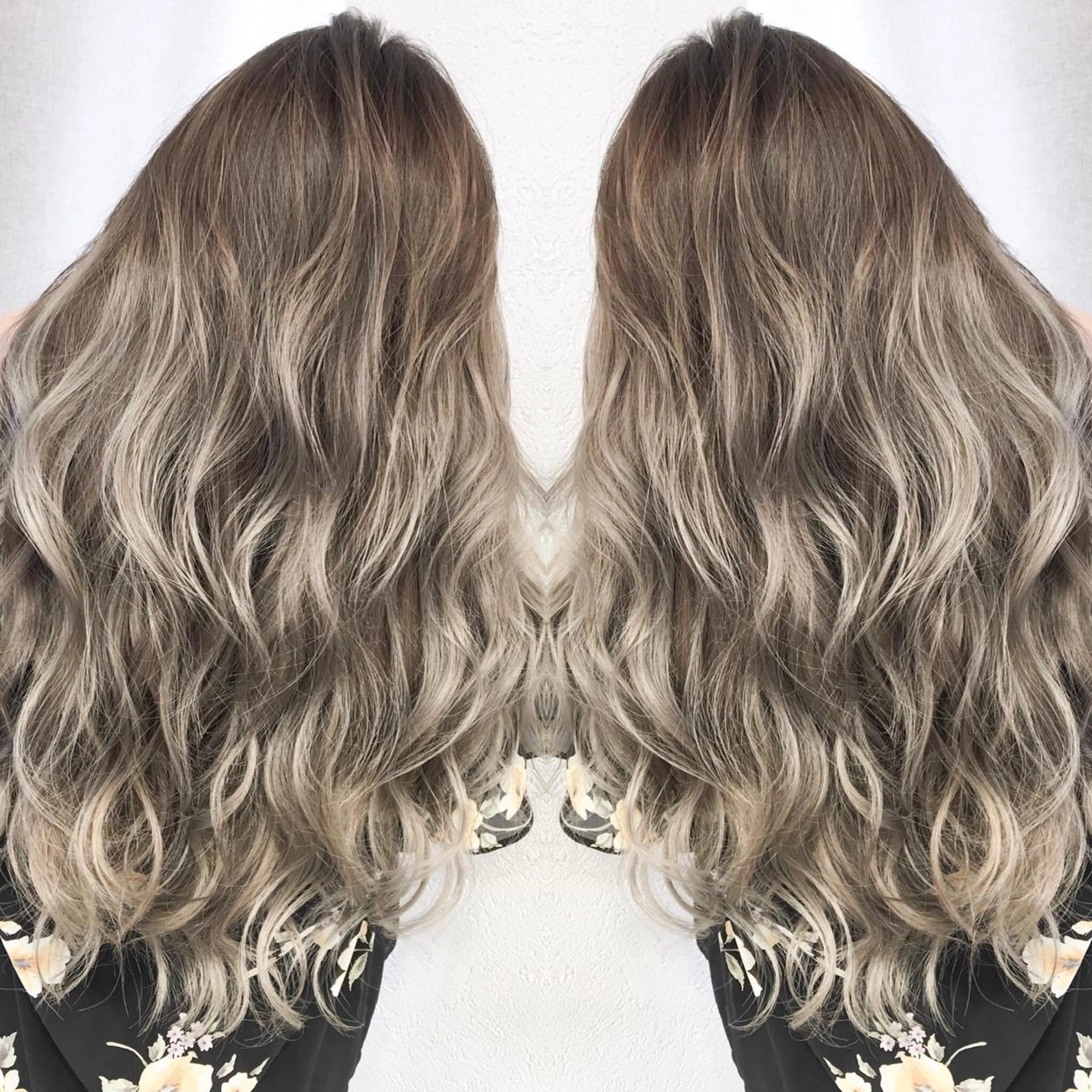 ロング カラー パーマ ネイル マツエク・マツパ バレイヤージュ レイヤーカット ヘアカラー トリートメント 井上 一平のヘアスタイル