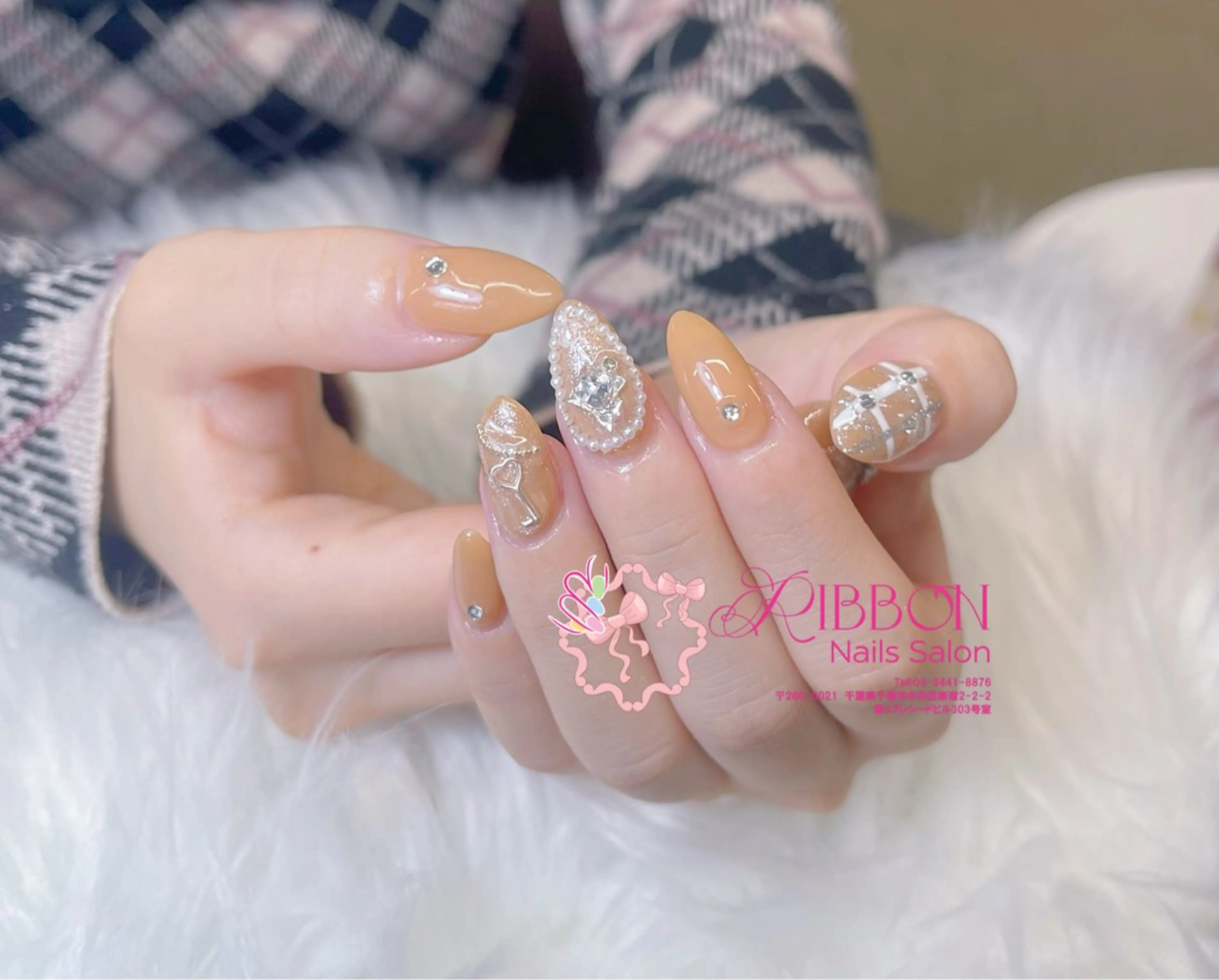 ネイル フレンチネイル ジェルネイル マグネットネイル 持ち込み ニュアンスネイル Ribbonnail salonのネイルデザイン