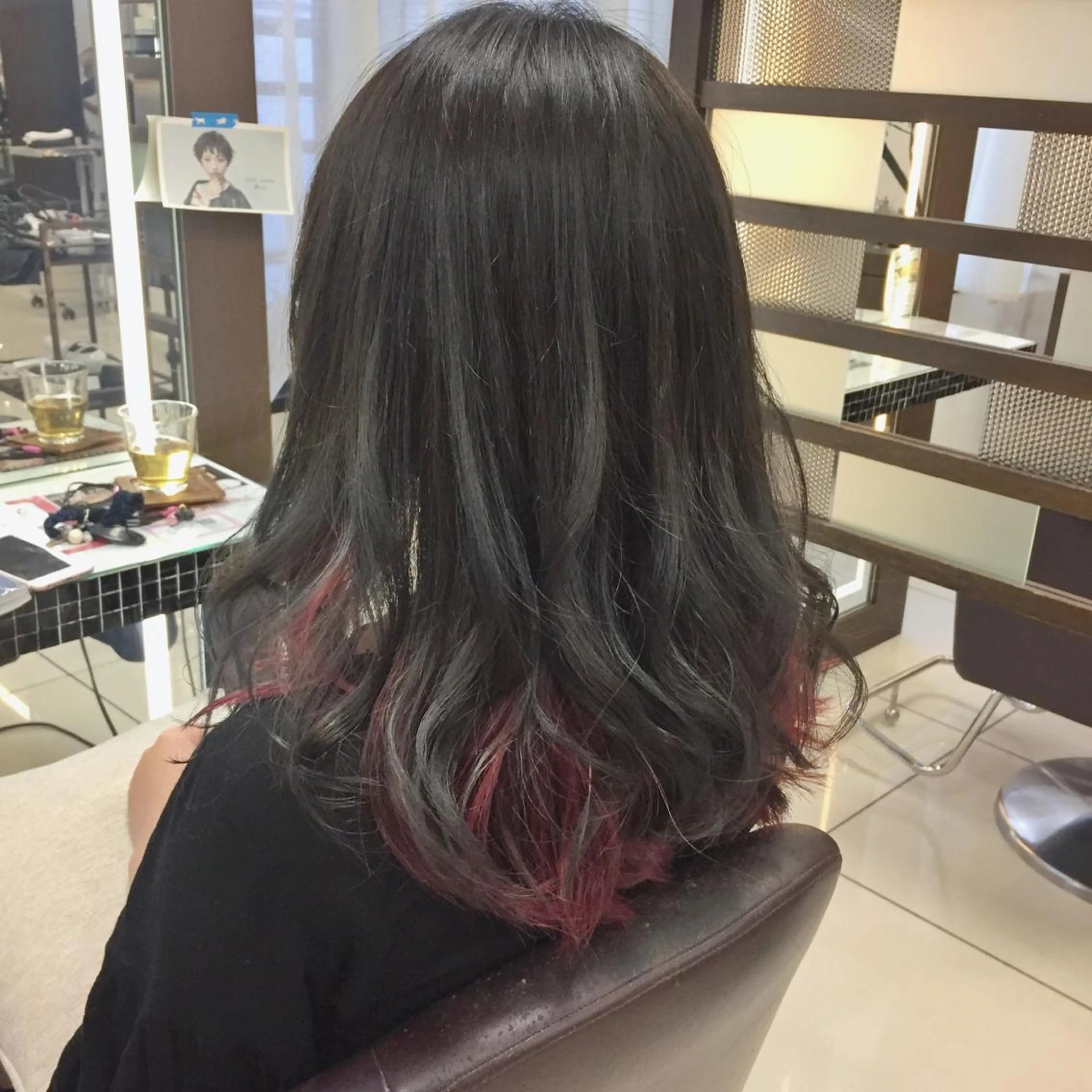 ミディアム カラー グラデーションカラー グレージュ ピンクカラー oggi +KENJE所属・大平 美沙のヘアスタイル