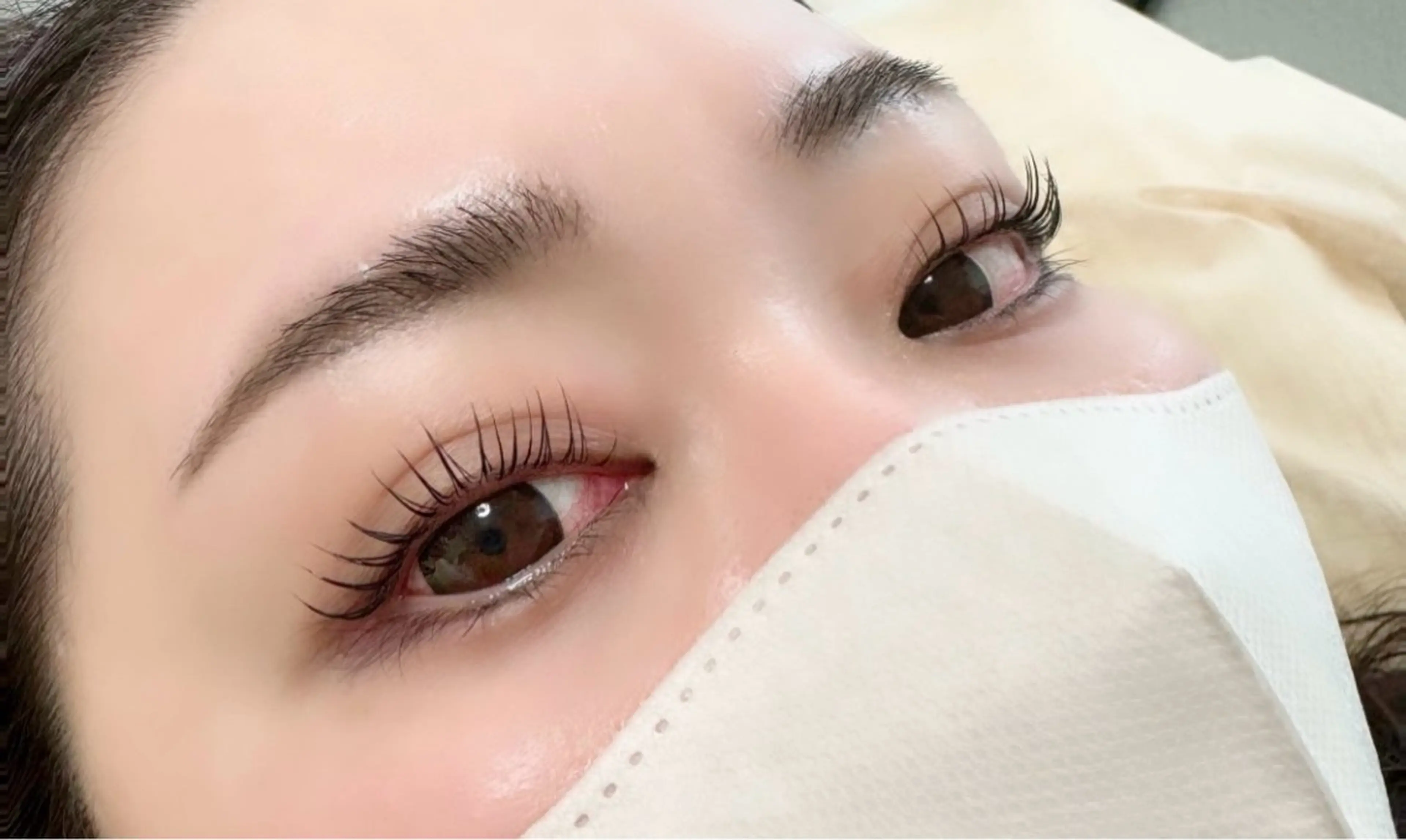 LED無料💕アンドヘルシー(まつげパーマ＋エクステ)フラットラッシュ80本迄の写真