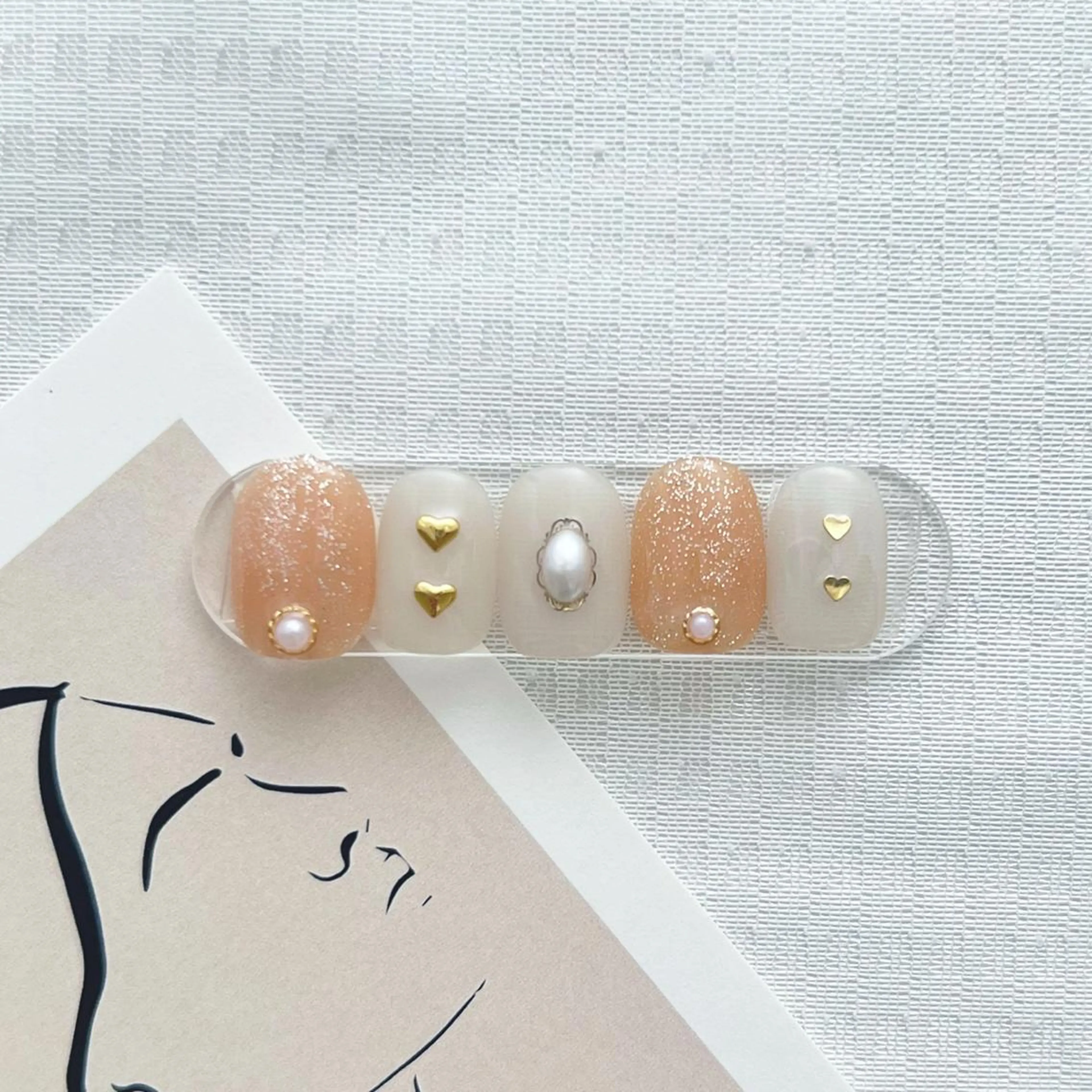 ネイル オレンジ ハンドネイル peaberry nailのネイルデザイン