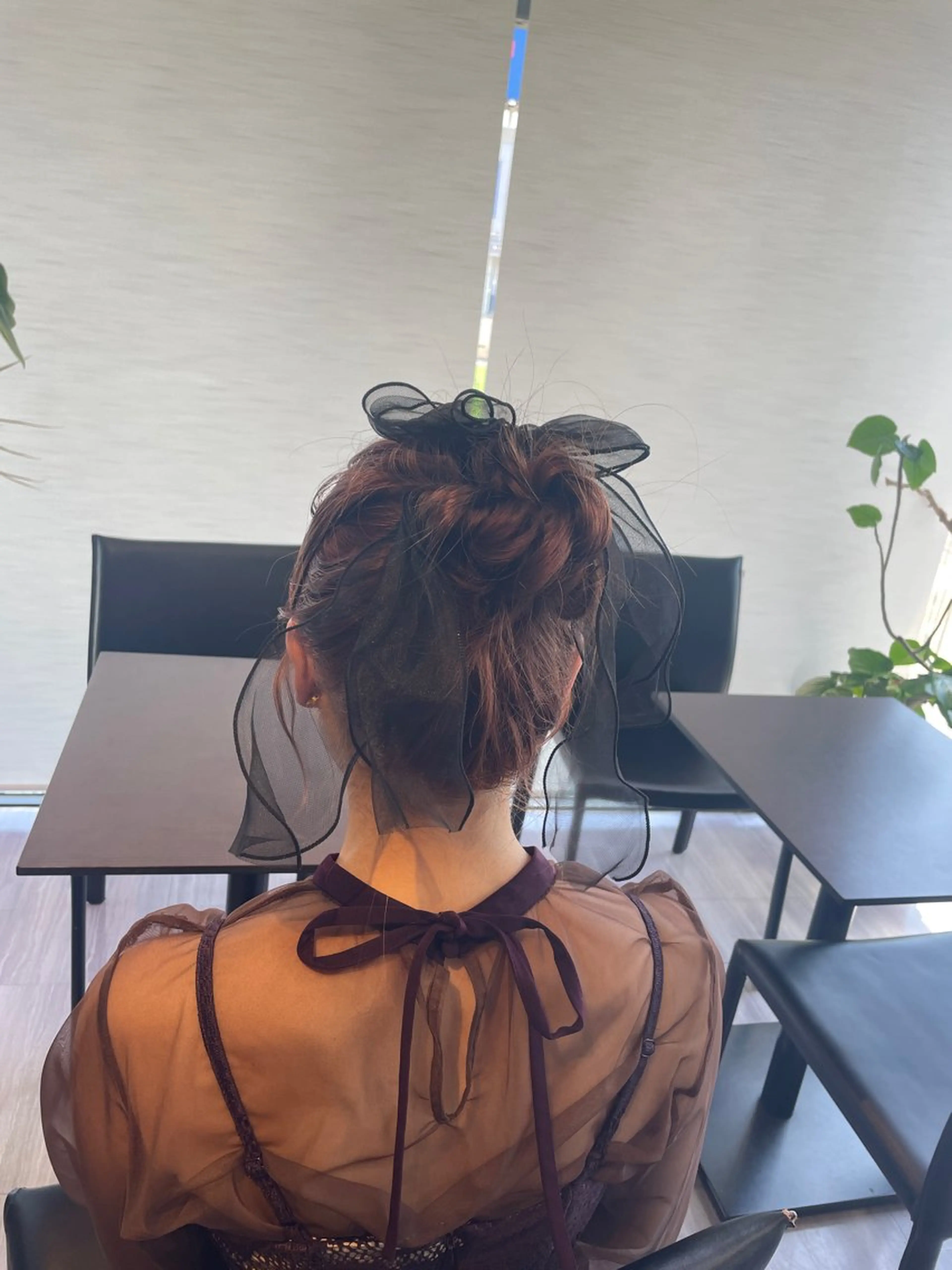 ショート ヘアアレンジ お団子ヘア alu所属・マキノ キョウカのヘアスタイル