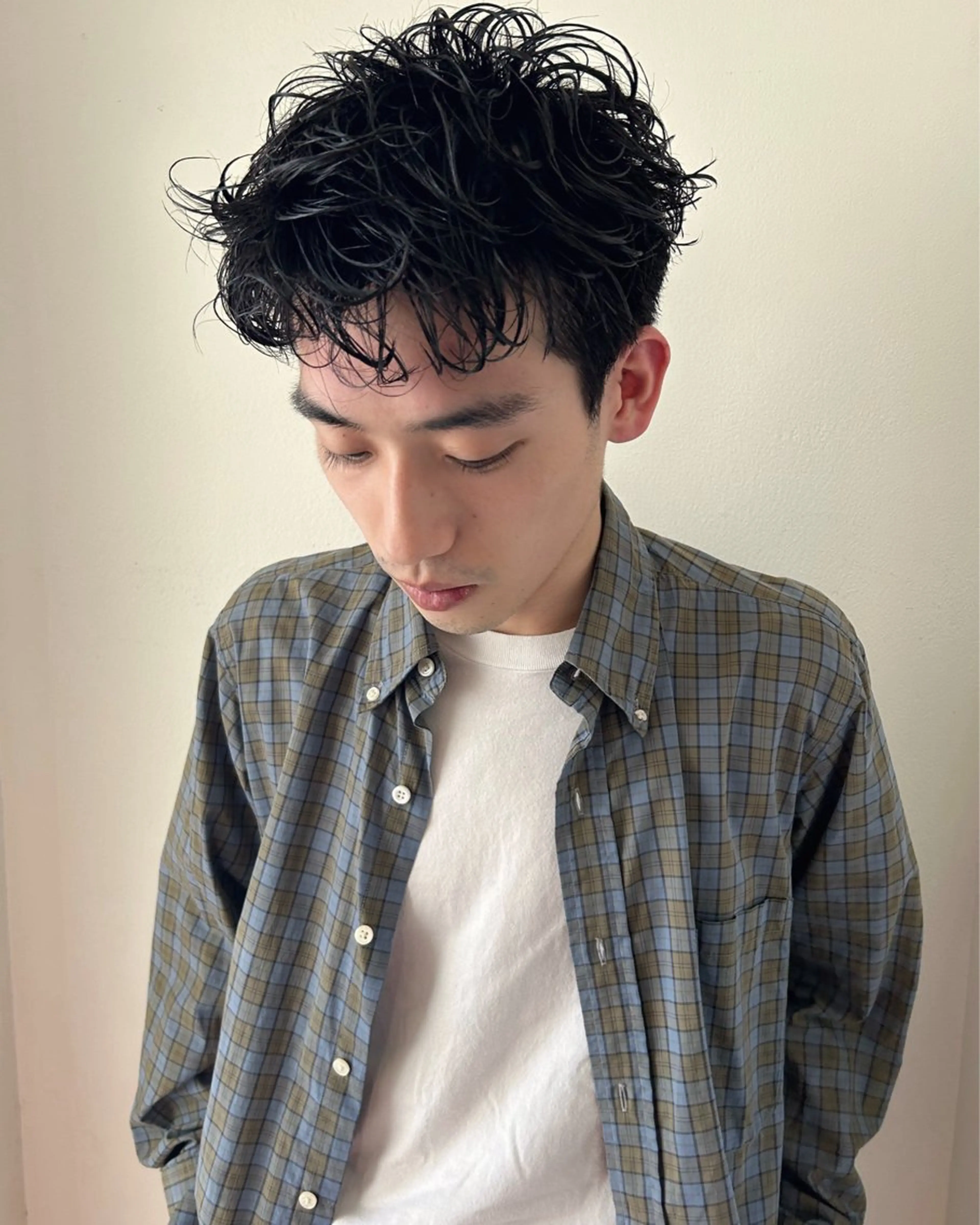 ショート パーマ ニュアンスパーマ カット パーマ トリートメント Loom.所属・村上雅人 ナチュラルモードのヘアスタイル