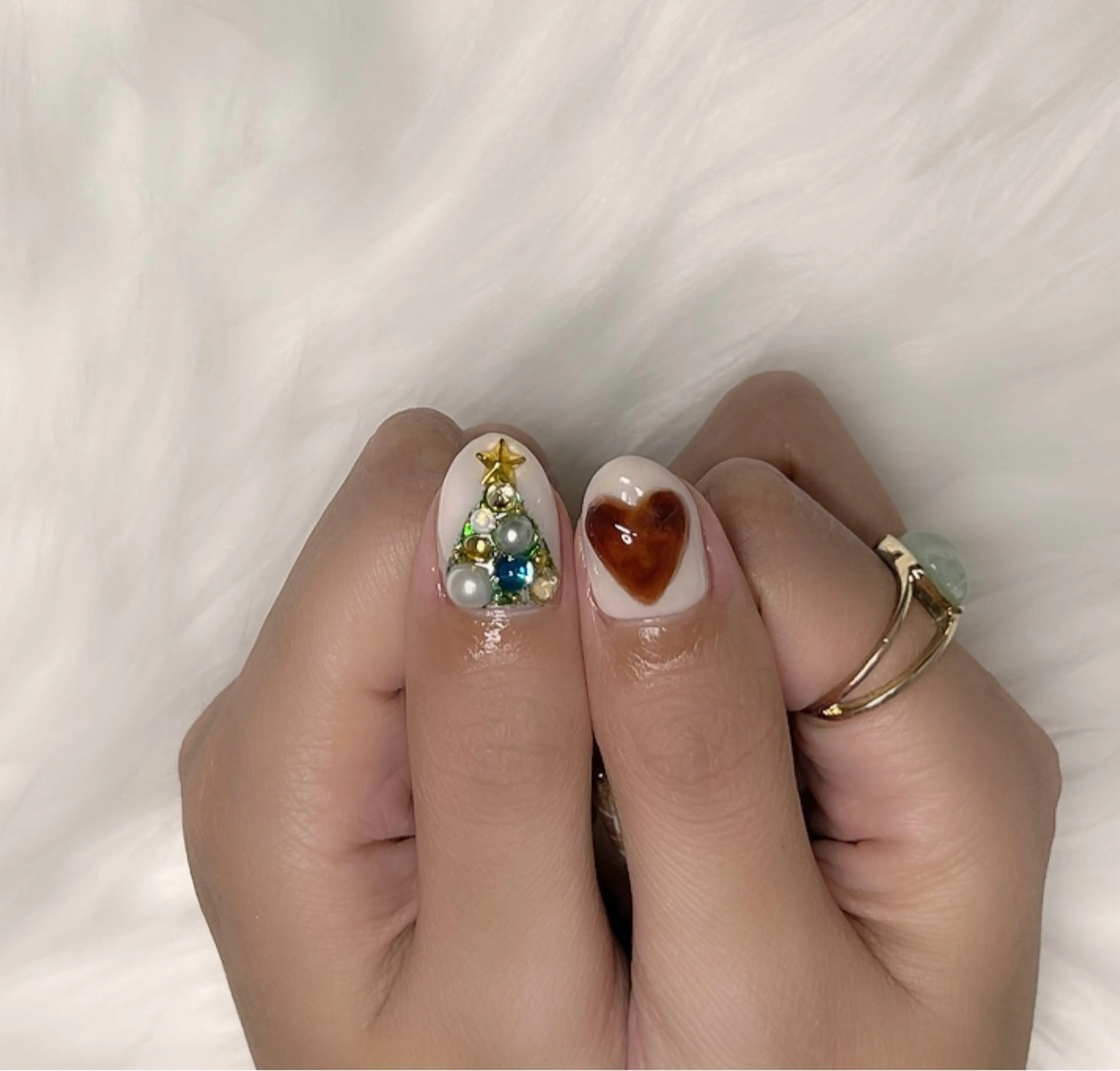ネイル 冬ネイル クリスマス 🩵池袋heart nail🩵のネイルデザイン