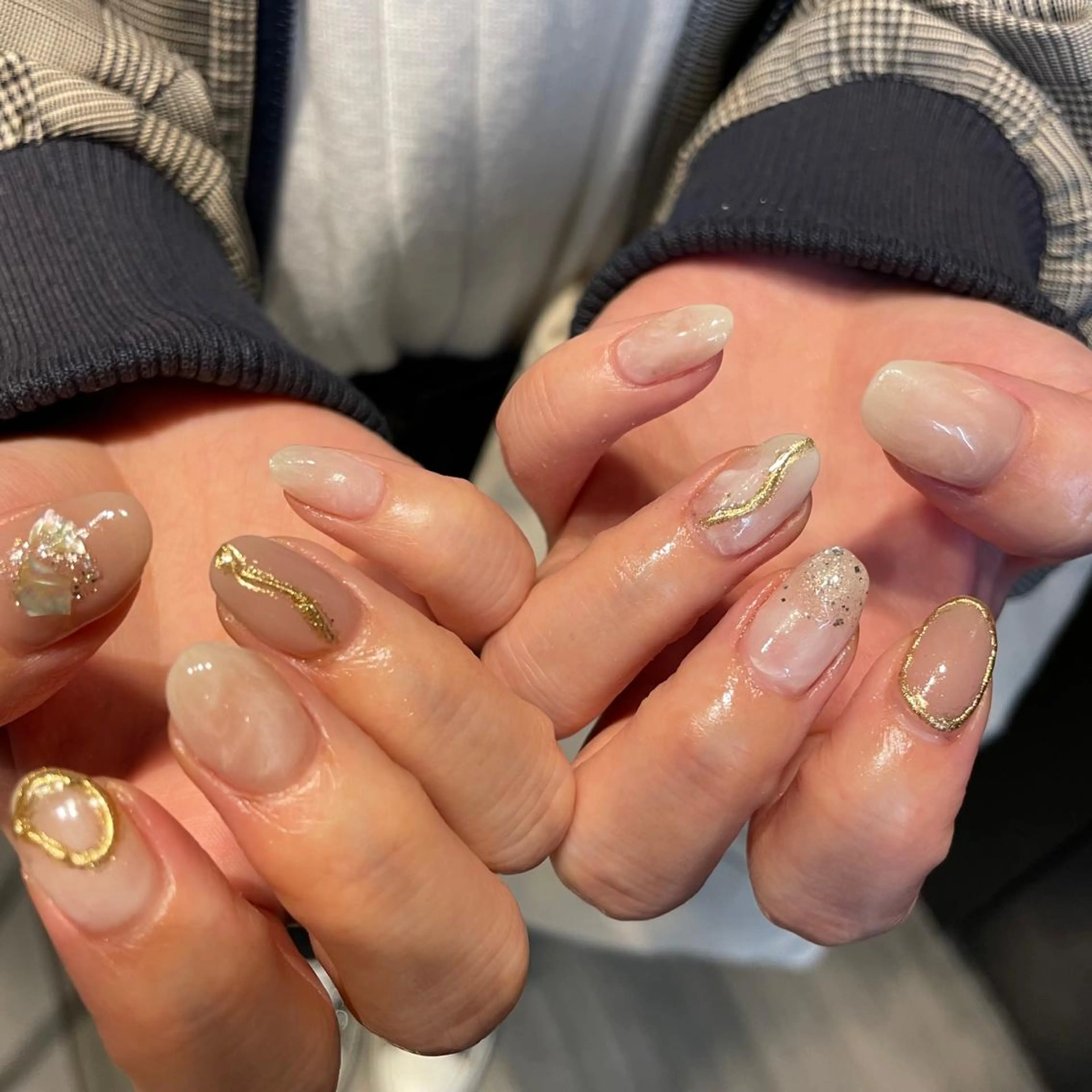 ネイル 🫧飛山琉桜/二条 ネイルアート/束感のマツエク・マツパデザイン