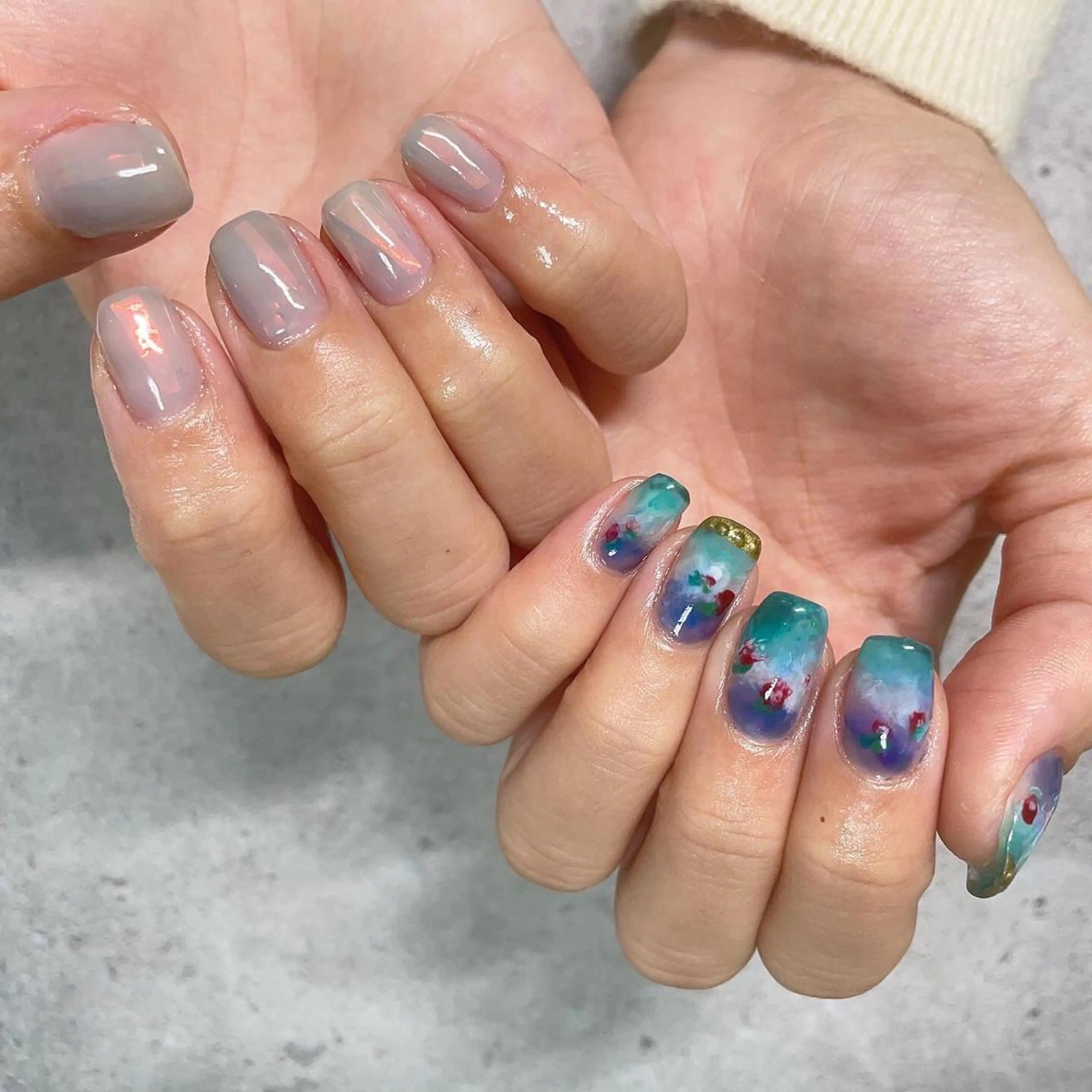 ネイル ニュアンスネイル chai大阪上本町 sayakaのネイルデザイン