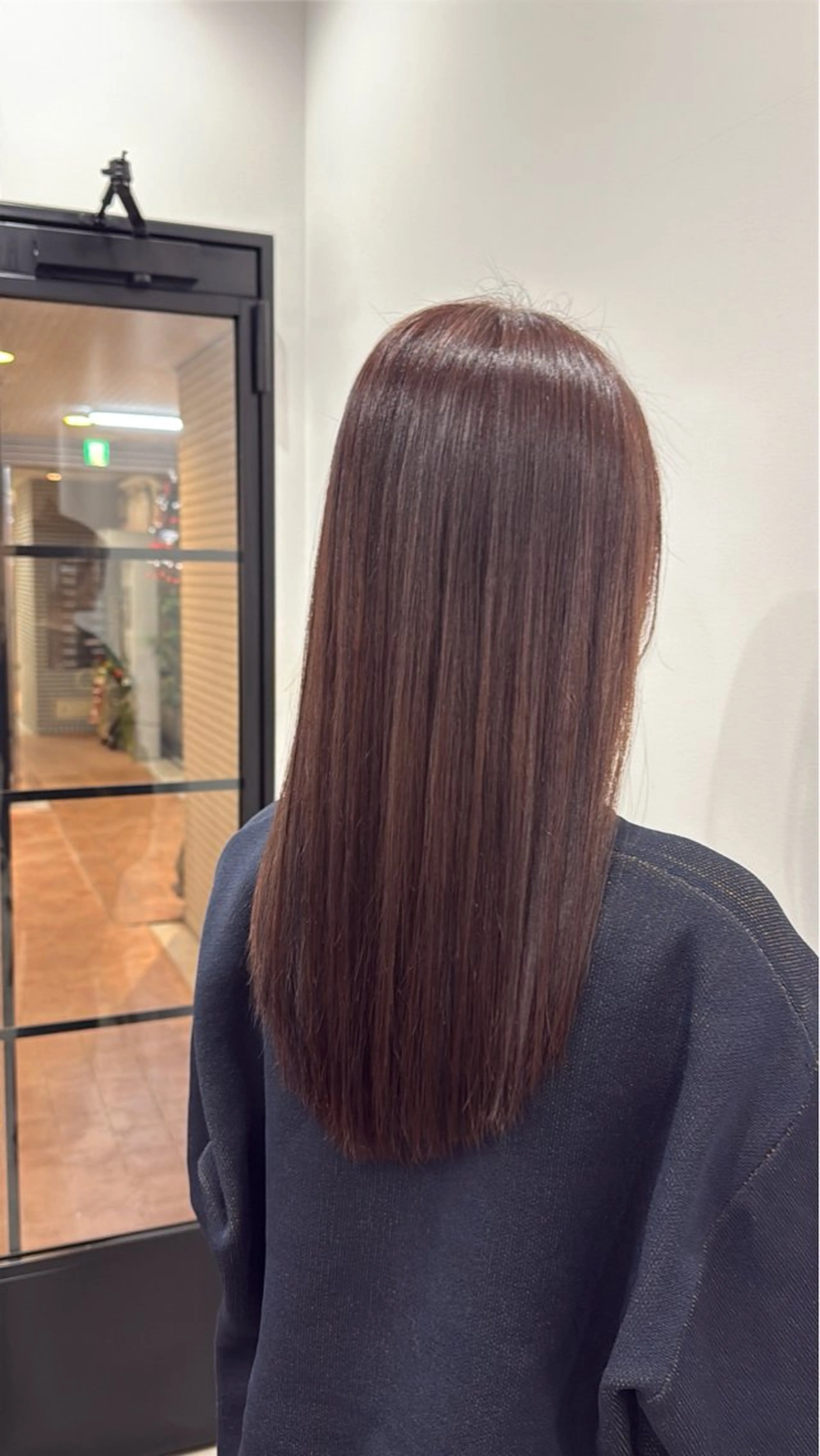 ロング カラー ブラウンカラー ピンクカラー ピンクブラウン カット ヘアカラー トリートメント ニシザカ マナのヘアスタイル