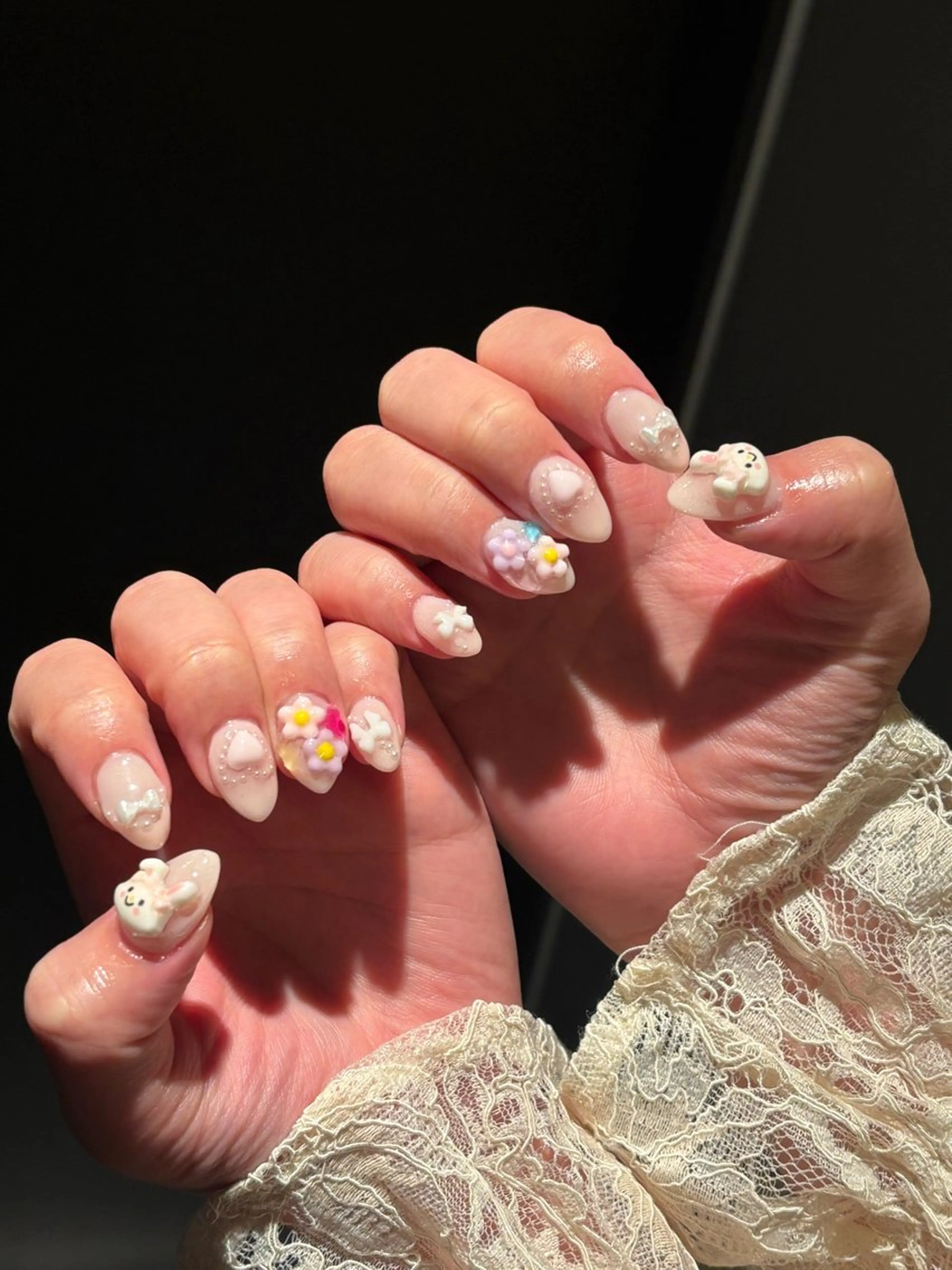 ネイル アートネイル フレンチネイル ジェルネイル 韓国ネイル 持ち込み ハンドネイル ハンドケア ボニー Coco nailのネイルデザイン