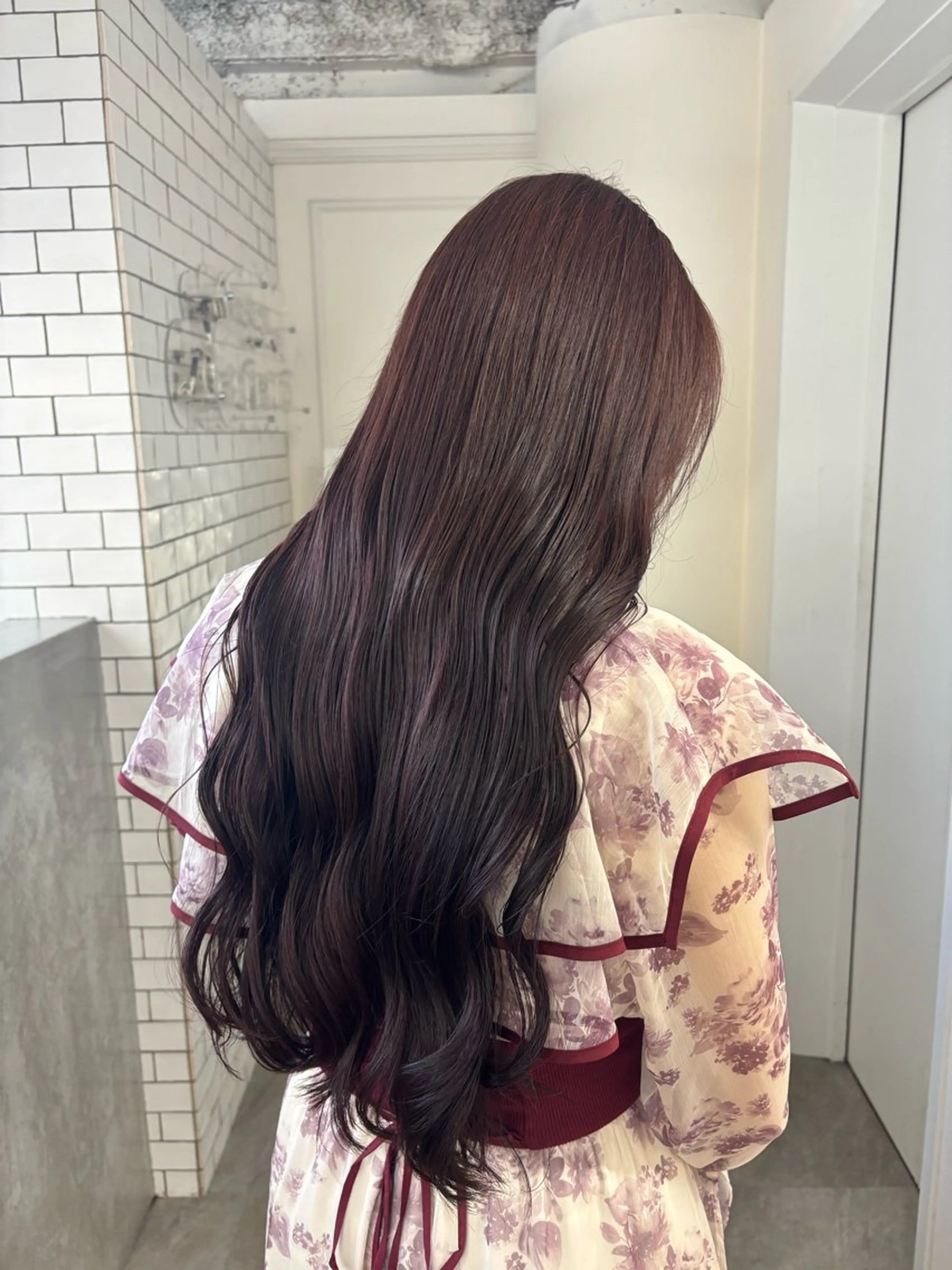 ロング カラー カット ヘアカラー トリートメント 🔵赤み消し透明感 梅田・増田のヘアスタイル