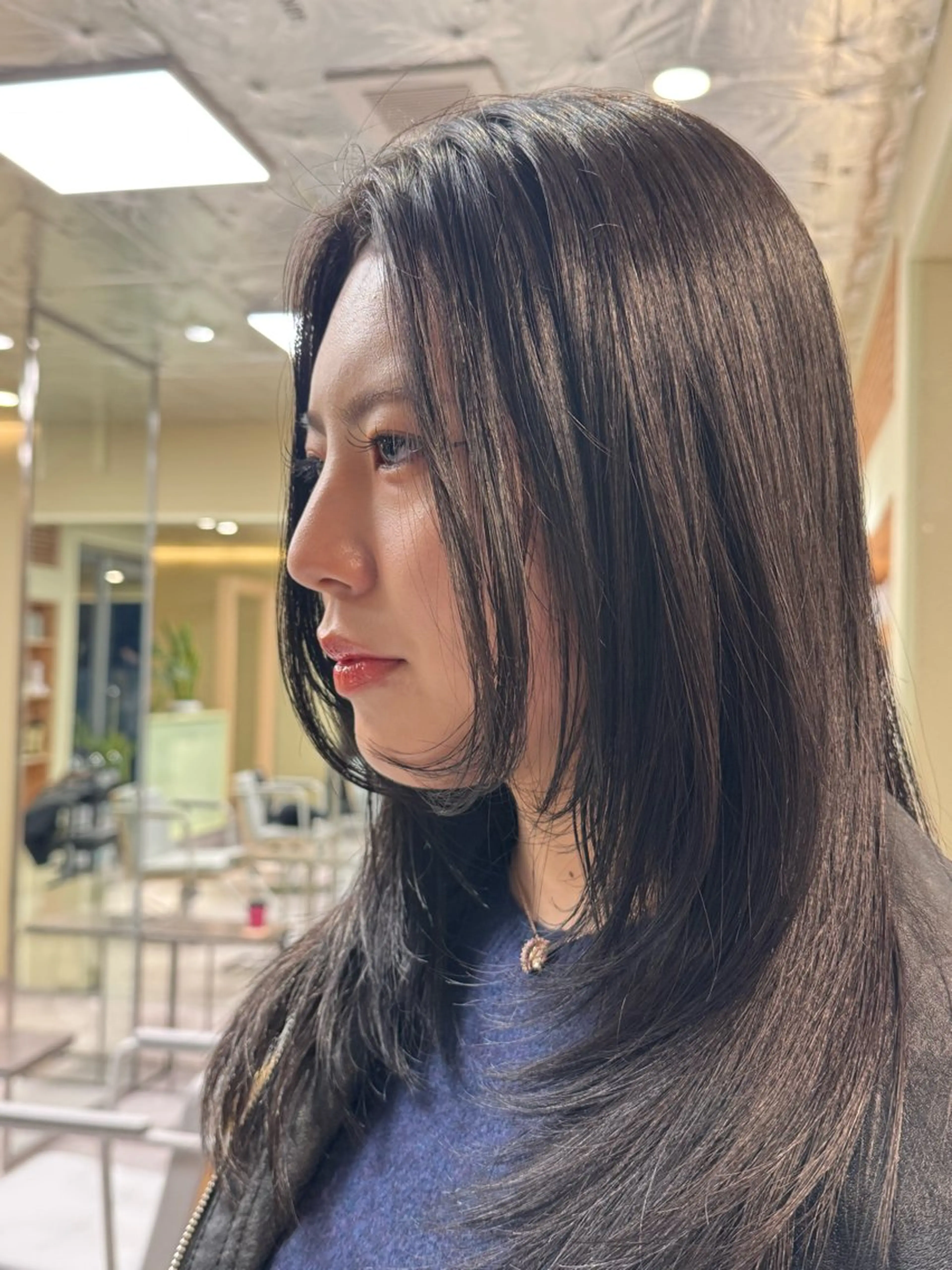 セミロング カラー カット ヘアカラー トリートメント KOHNO/ブリーチ なし/透明感カラーのヘアスタイル