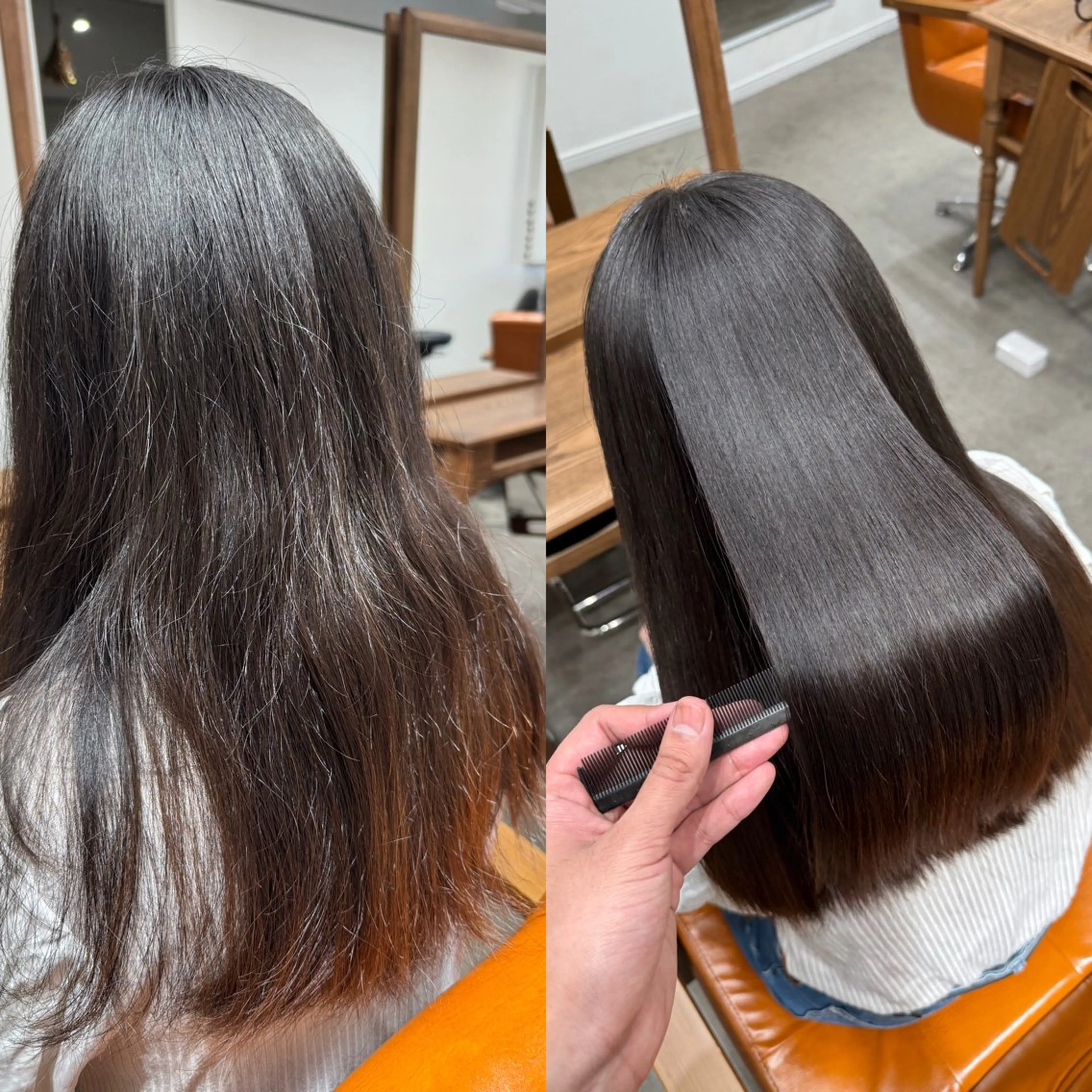 ロング カット 縮毛矯正 トリートメント 髪質改善縮毛✨ 泉谷彪芽のヘアスタイル