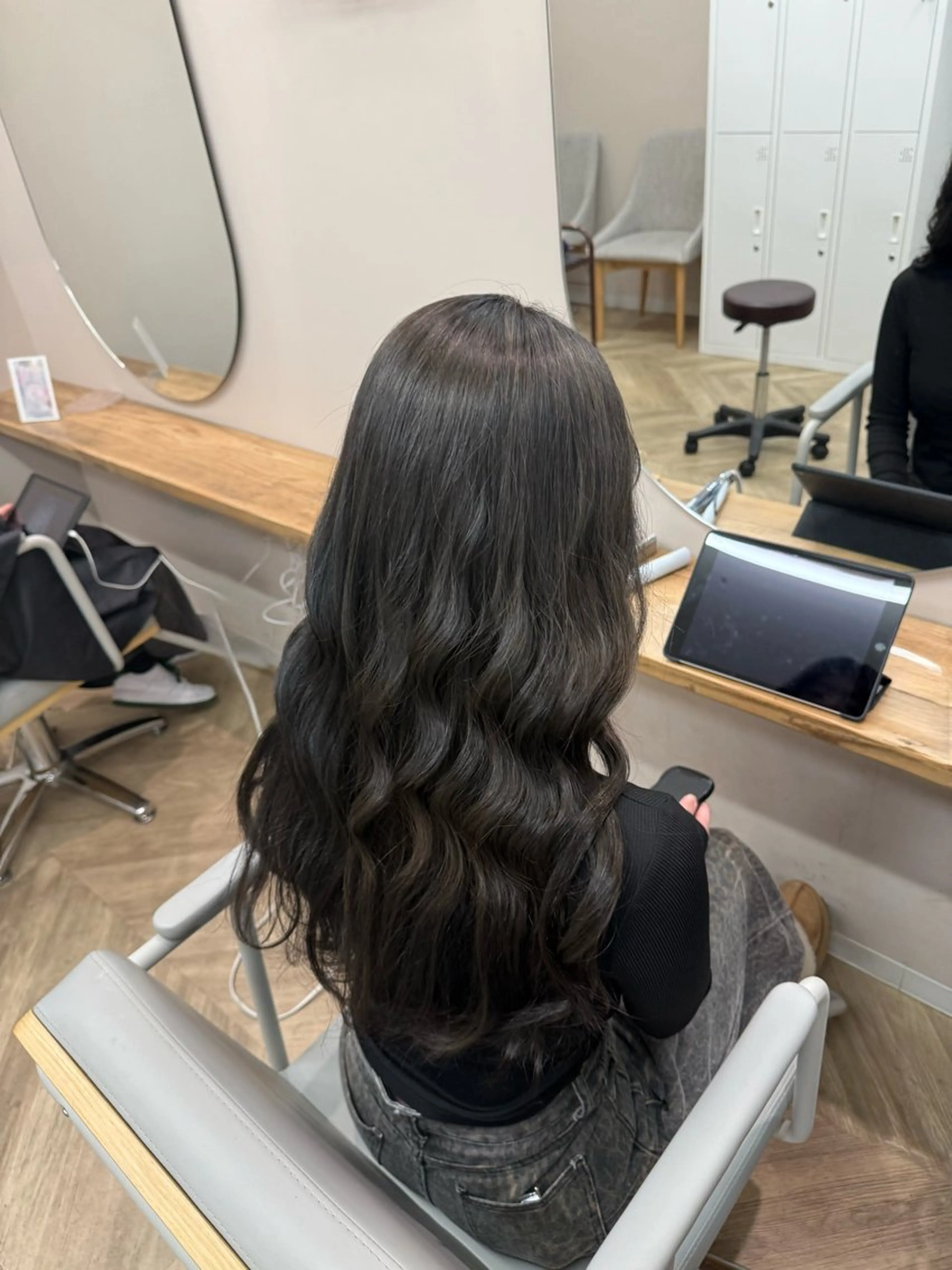 【ミニモ学割】透け感グレージュ(ブリーチなしダブルカラー)6500円の写真